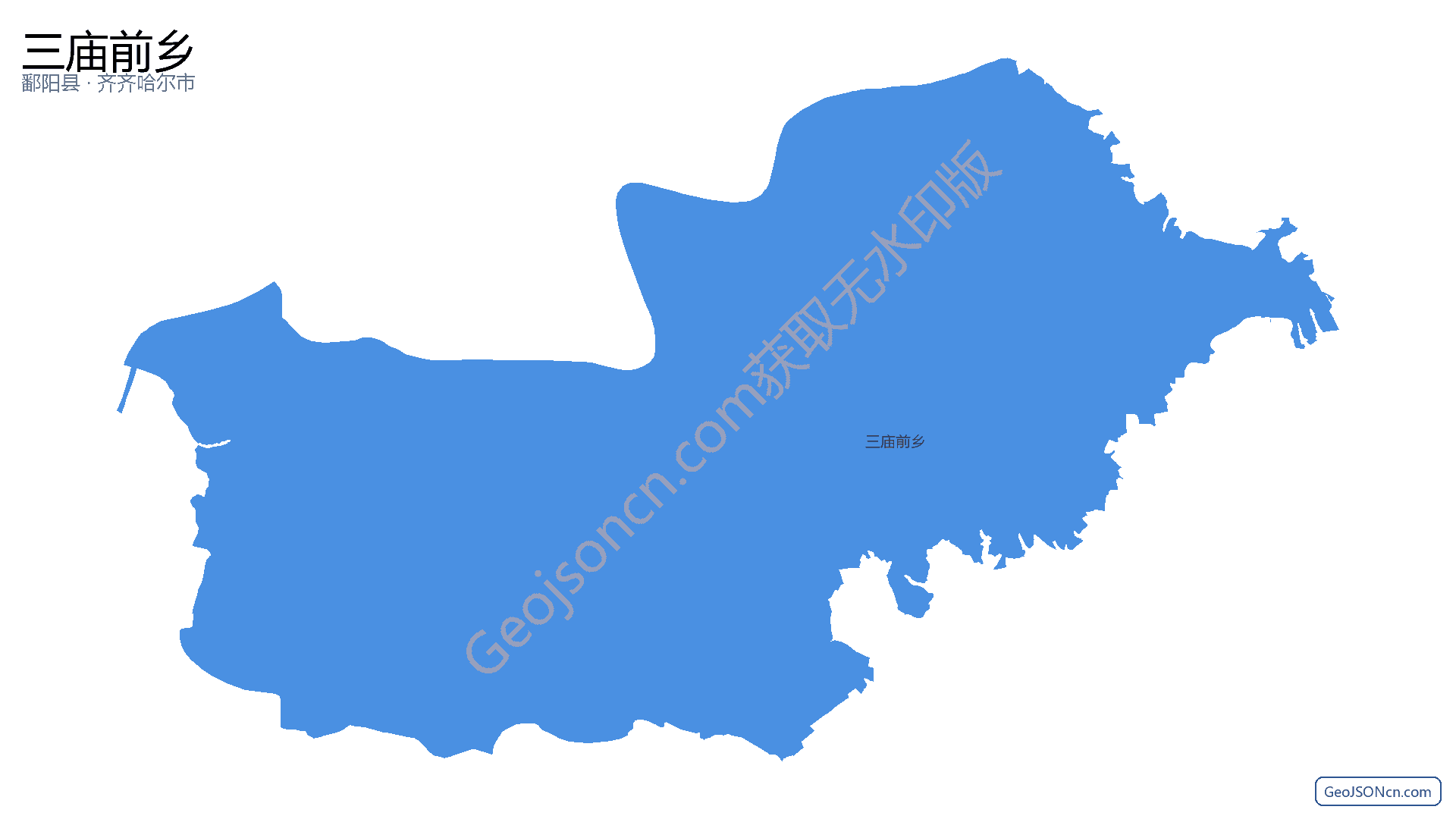 三庙前乡行政区划边界地图（鄱阳县·上饶市）,提供GeoJSON、SHP矢量边界数据下载及高清地图大图(PNG/JPG) - GeoJSONcn.com