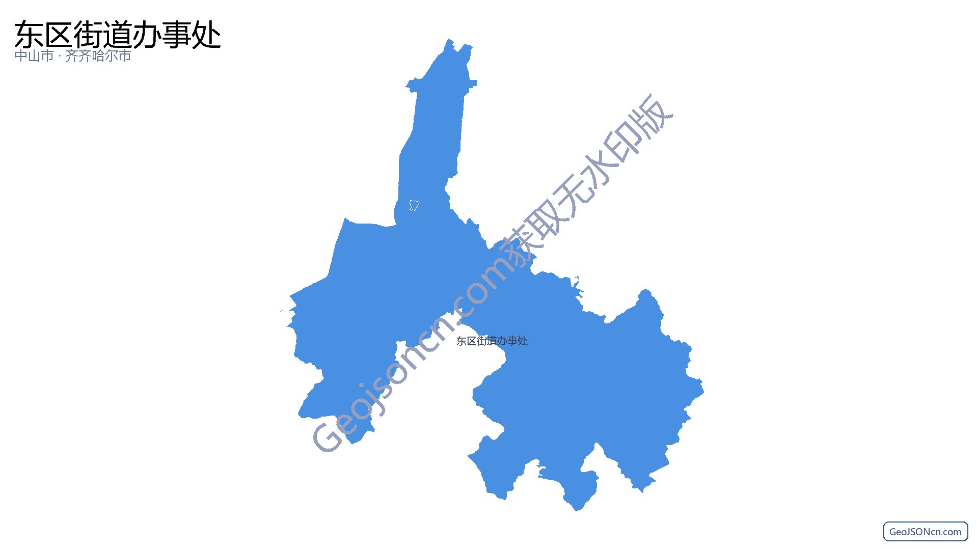 东区街道办事处行政区划边界地图(中山市·中山市),提供GeoJSON、SHP矢量边界数据下载及高清地图大图(PNG/JPG) - GeoJSONcn.com
