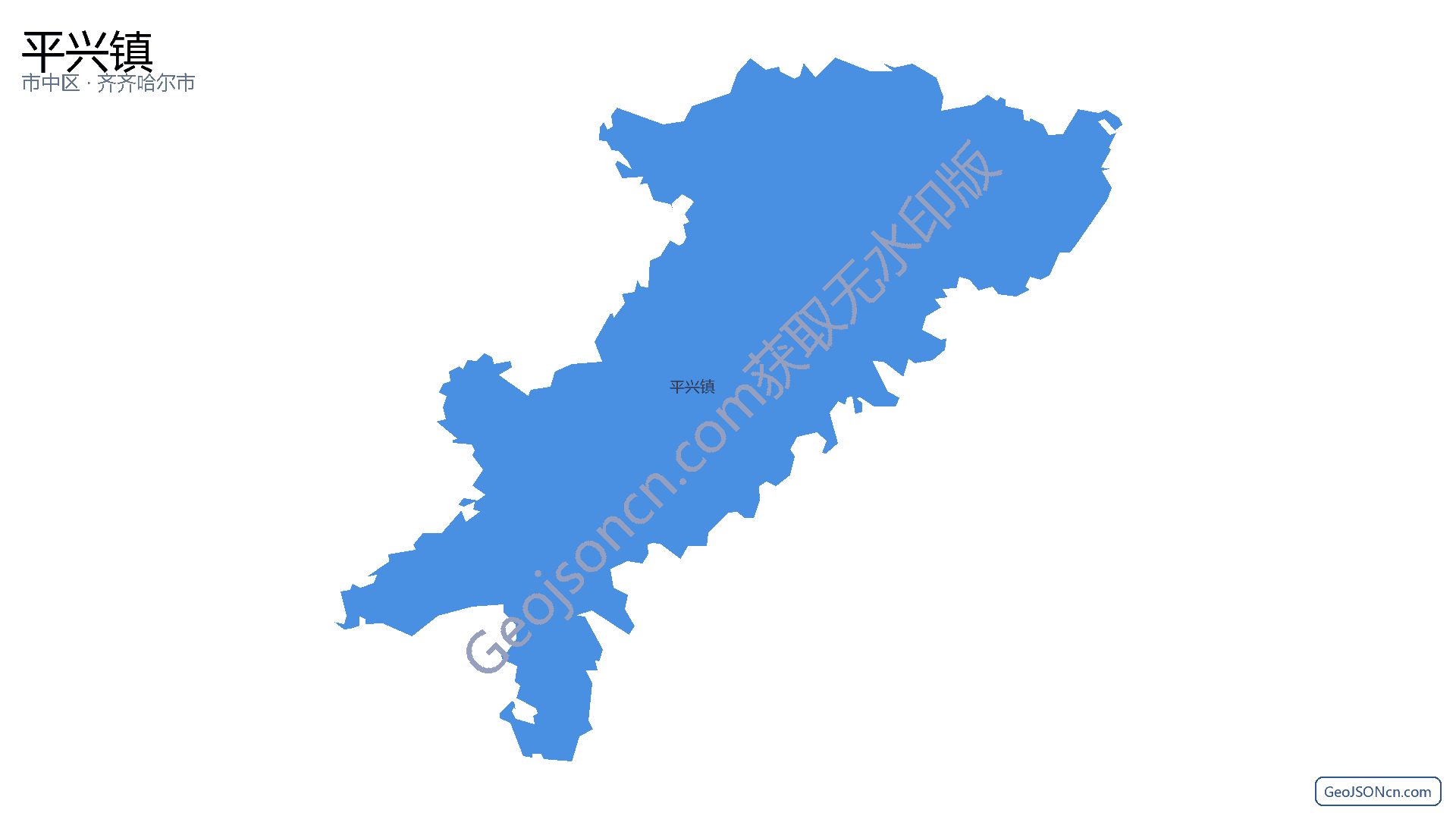 平兴镇行政区划边界地图（市中区·乐山市）,提供GeoJSON、SHP矢量边界数据下载及高清地图大图(PNG/JPG) - GeoJSONcn.com