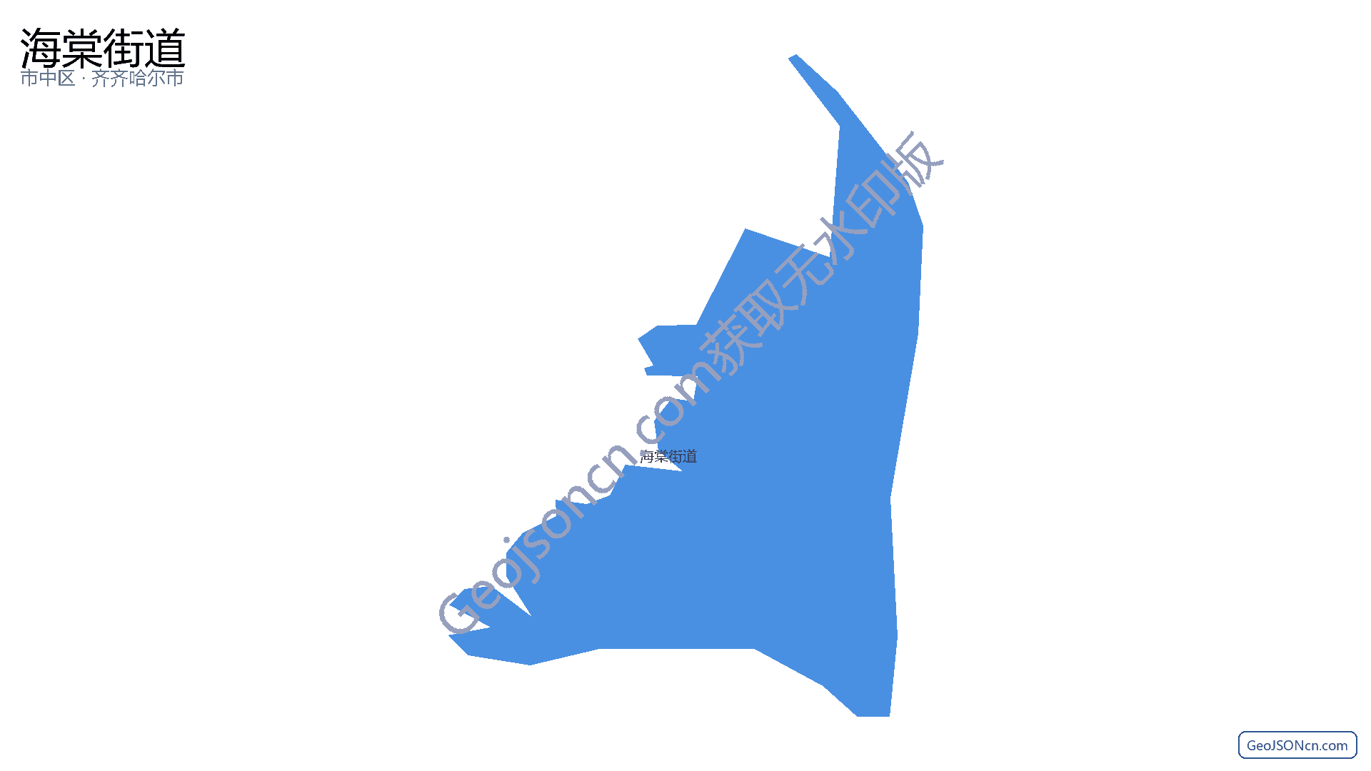 海棠街道行政区划边界地图（市中区·乐山市）,提供GeoJSON、SHP矢量边界数据下载及高清地图大图(PNG/JPG) - GeoJSONcn.com