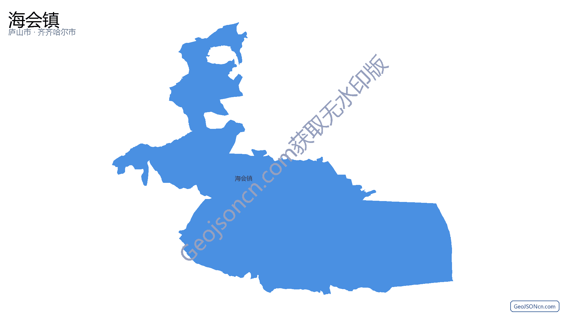海会镇行政区划边界地图(庐山市·九江市),提供GeoJSON、SHP矢量边界数据下载及高清地图大图(PNG/JPG) - GeoJSONcn.com
