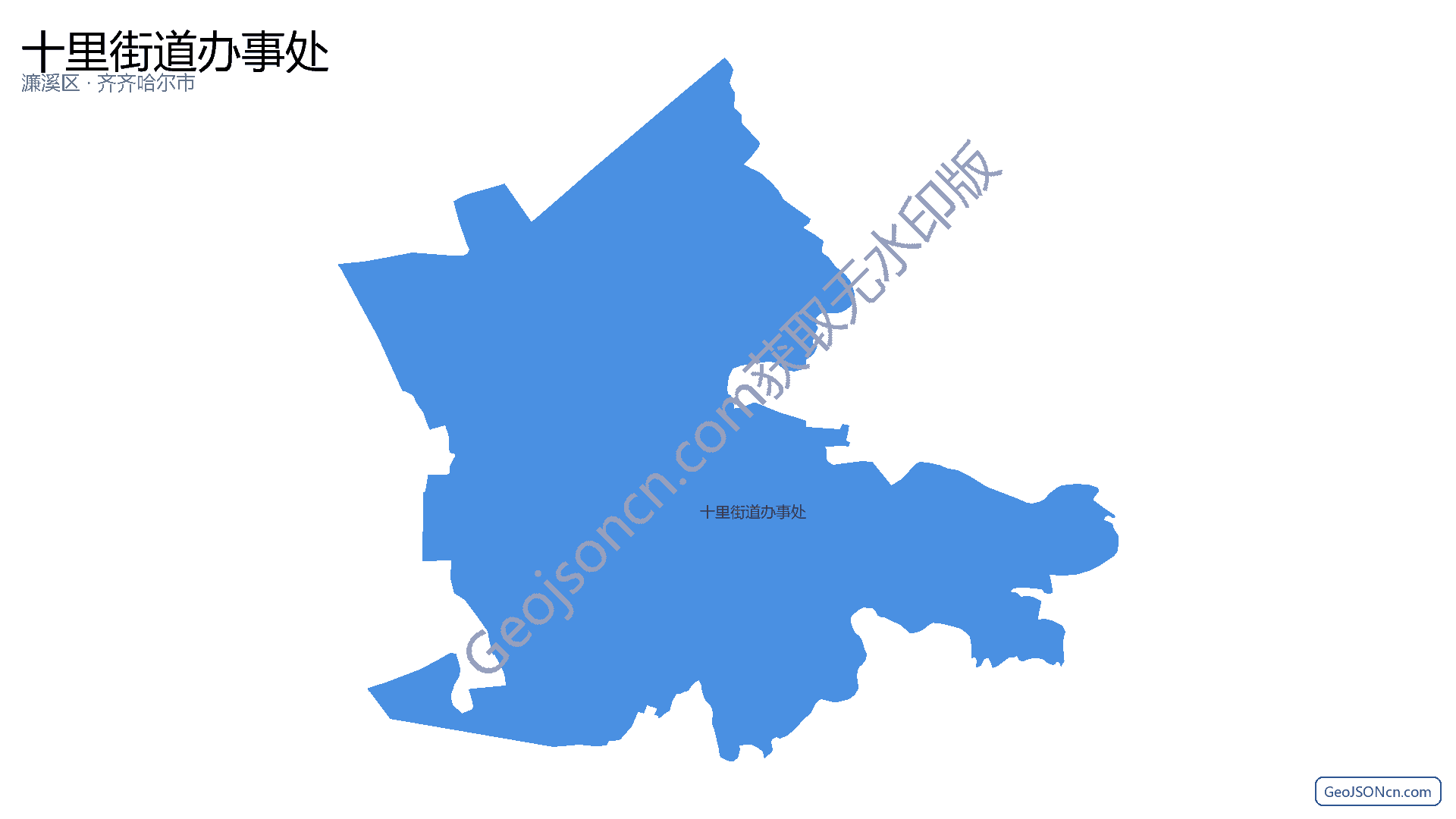 十里街道办事处行政区划边界地图（濂溪区·九江市）,提供GeoJSON、SHP矢量边界数据下载及高清地图大图(PNG/JPG) - GeoJSONcn.com