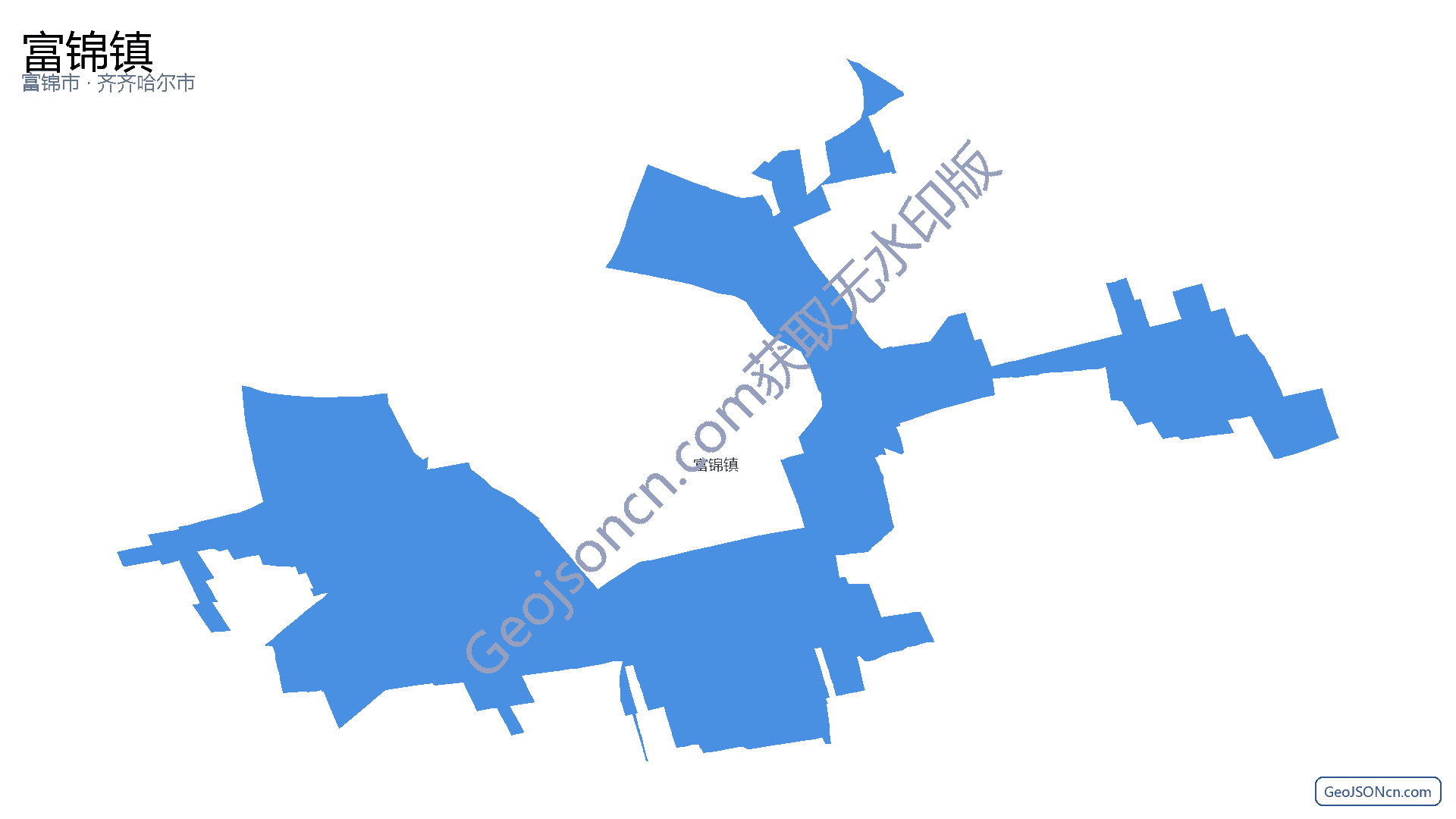 富锦镇行政区划边界地图(富锦市·佳木斯市),提供GeoJSON、SHP矢量边界数据下载及高清地图大图(PNG/JPG) - GeoJSONcn.com