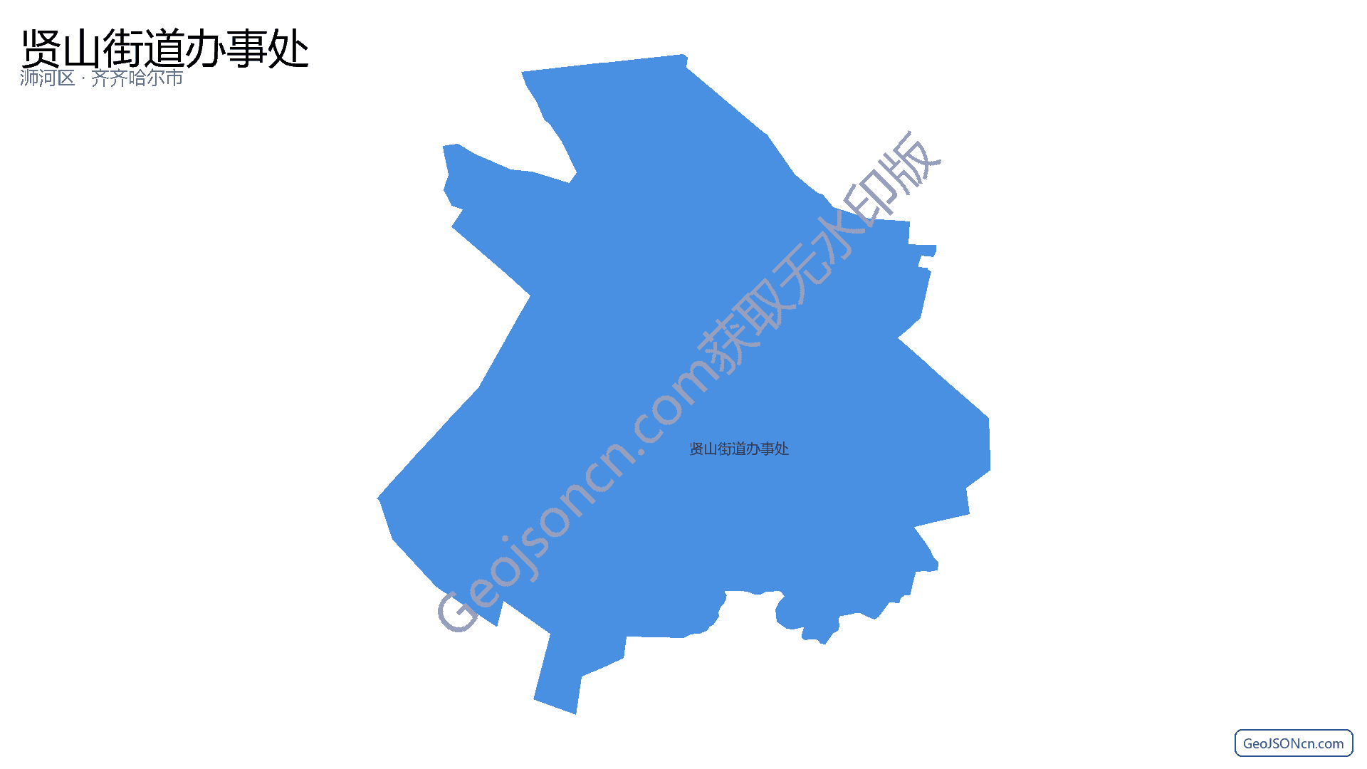 贤山街道办事处行政区划边界地图（浉河区·信阳市）,提供GeoJSON、SHP矢量边界数据下载及高清地图大图(PNG/JPG) - GeoJSONcn.com
