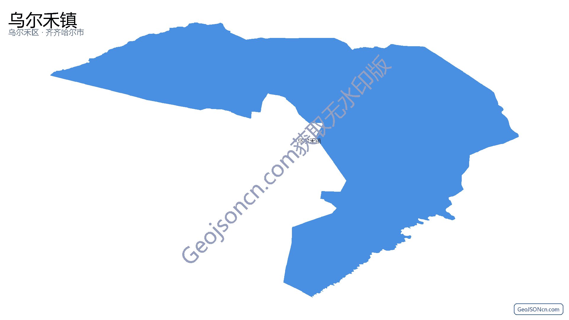 乌尔禾镇行政区划边界地图(乌尔禾区·克拉玛依市),提供GeoJSON、SHP矢量边界数据下载及高清地图大图(PNG/JPG) - GeoJSONcn.com