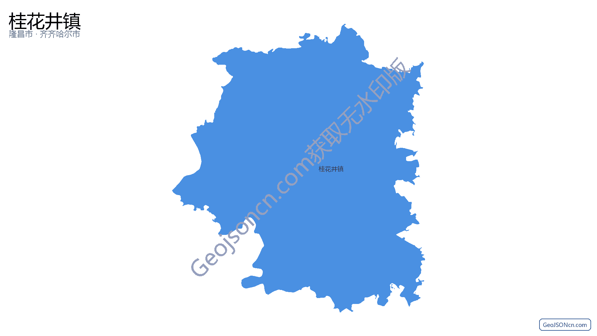 桂花井镇行政区划边界地图(隆昌市·内江市),提供GeoJSON、SHP矢量边界数据下载及高清地图大图(PNG/JPG) - GeoJSONcn.com