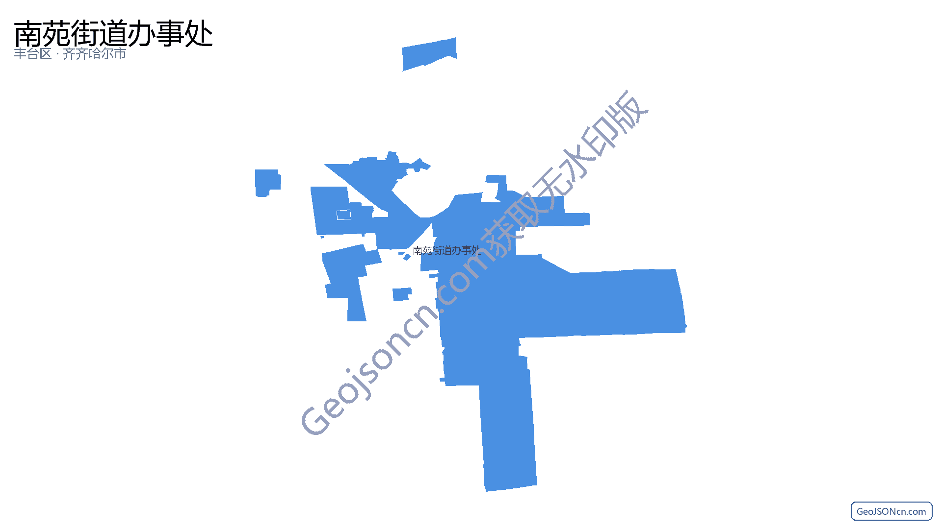 南苑街道办事处行政区划边界地图（丰台区·北京市）,提供GeoJSON、SHP矢量边界数据下载及高清地图大图(PNG/JPG) - GeoJSONcn.com