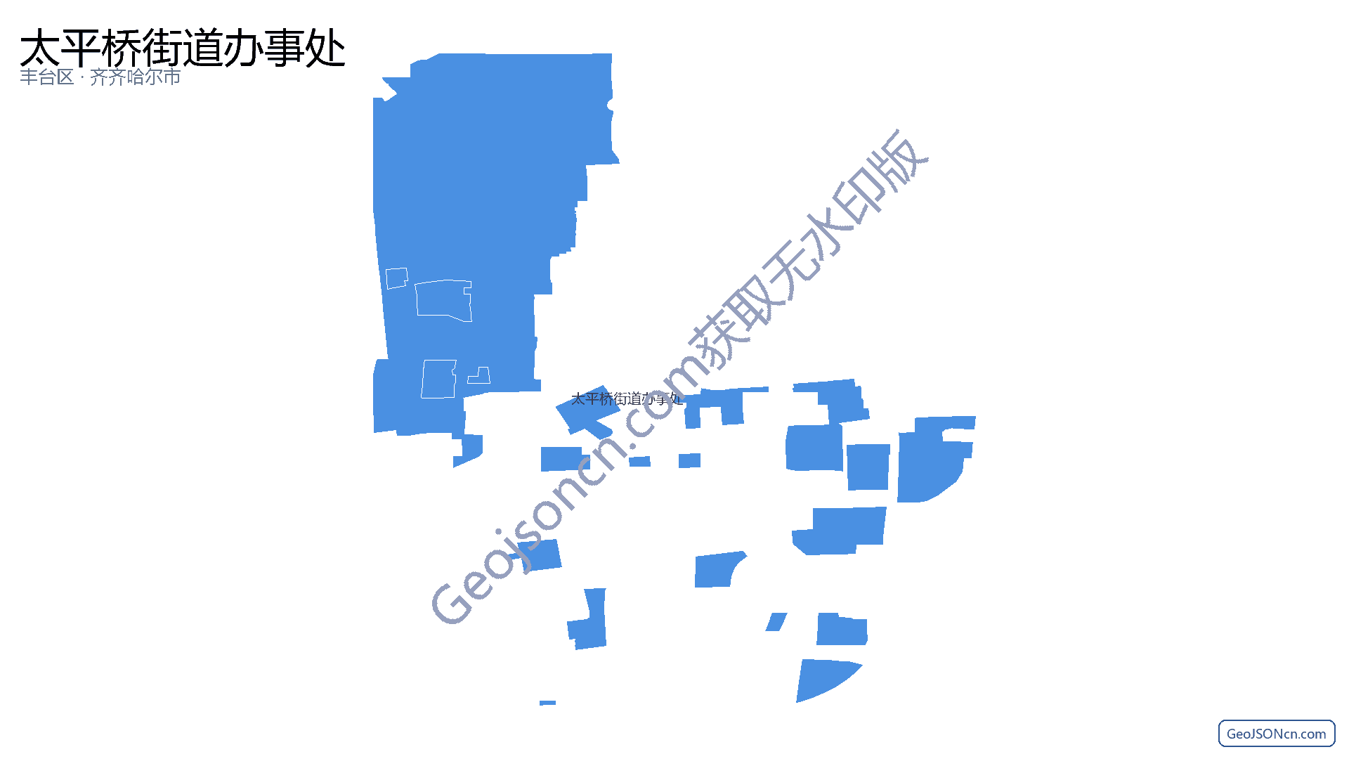 太平桥街道办事处行政区划边界地图(丰台区·北京市),提供GeoJSON、SHP矢量边界数据下载及高清地图大图(PNG/JPG) - GeoJSONcn.com