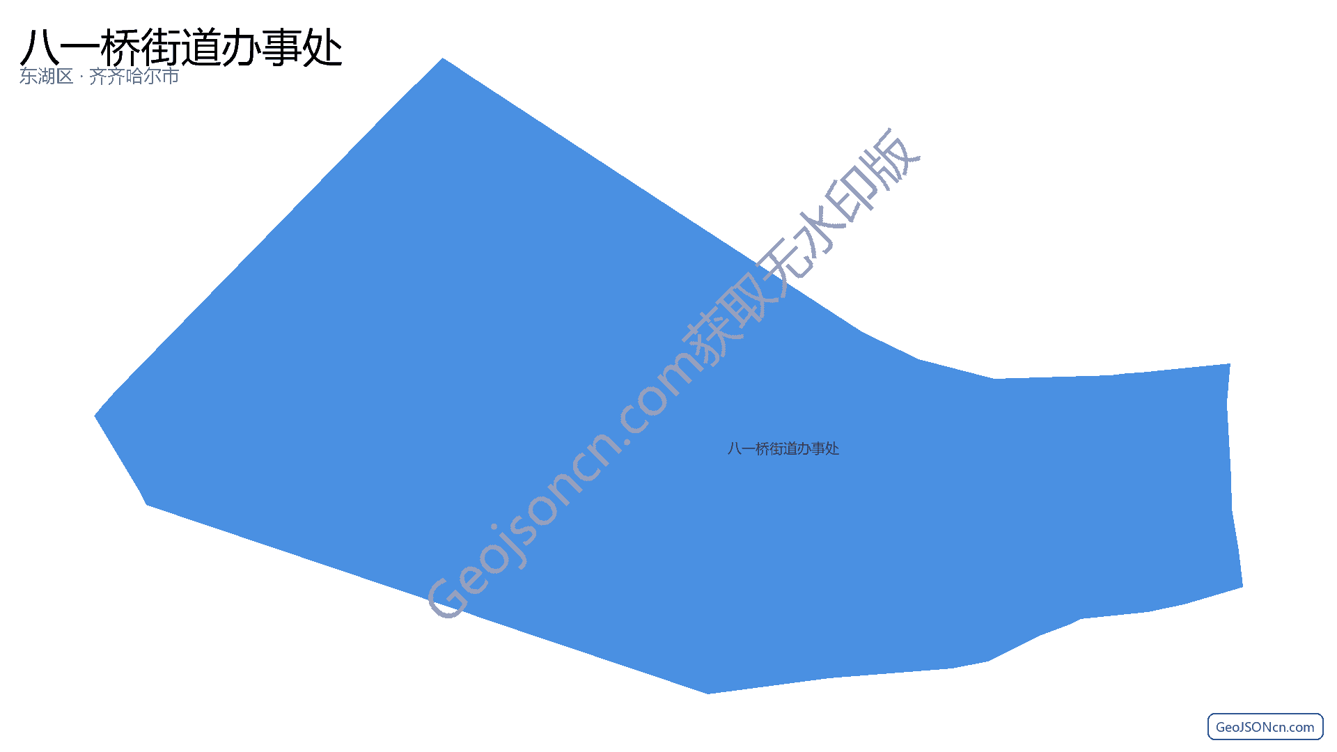 八一桥街道办事处行政区划边界地图（东湖区·南昌市）,提供GeoJSON、SHP矢量边界数据下载及高清地图大图(PNG/JPG) - GeoJSONcn.com