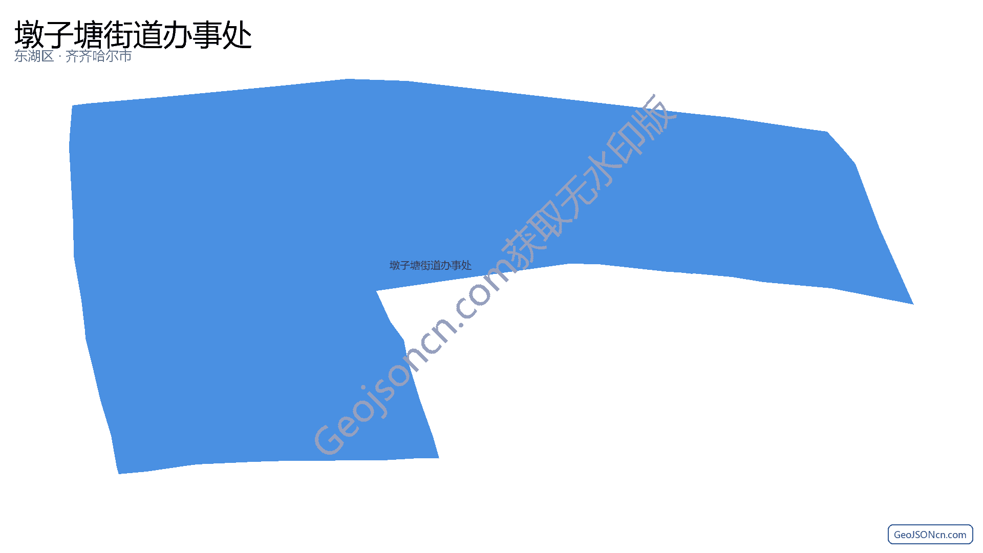 墩子塘街道办事处行政区划边界地图（东湖区·南昌市）,提供GeoJSON、SHP矢量边界数据下载及高清地图大图(PNG/JPG) - GeoJSONcn.com