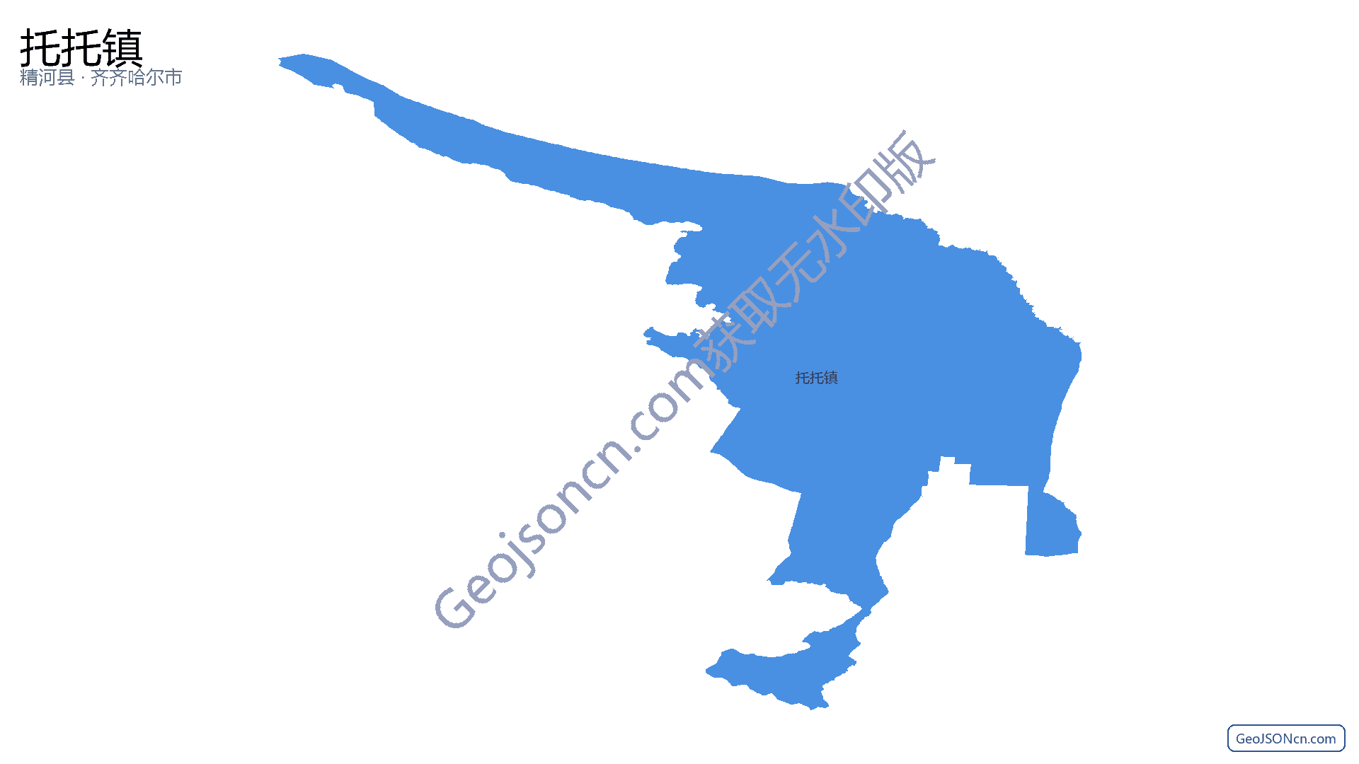 托托镇行政区划边界地图（精河县·博尔塔拉蒙古自治州）,提供GeoJSON、SHP矢量边界数据下载及高清地图大图(PNG/JPG) - GeoJSONcn.com