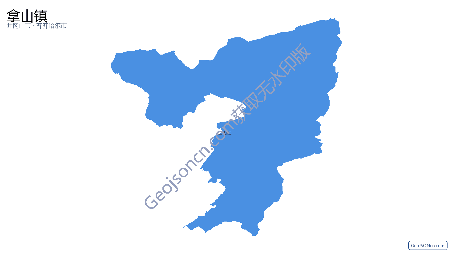 拿山镇行政区划边界地图（井冈山市·吉安市）,提供GeoJSON、SHP矢量边界数据下载及高清地图大图(PNG/JPG) - GeoJSONcn.com