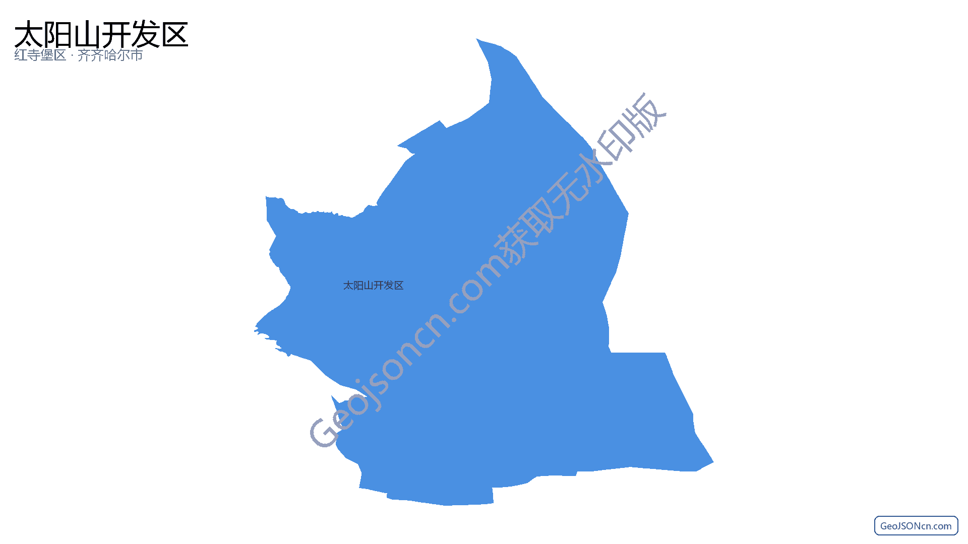 太阳山开发区行政区划边界地图（红寺堡区·吴忠市）,提供GeoJSON、SHP矢量边界数据下载及高清地图大图(PNG/JPG) - GeoJSONcn.com
