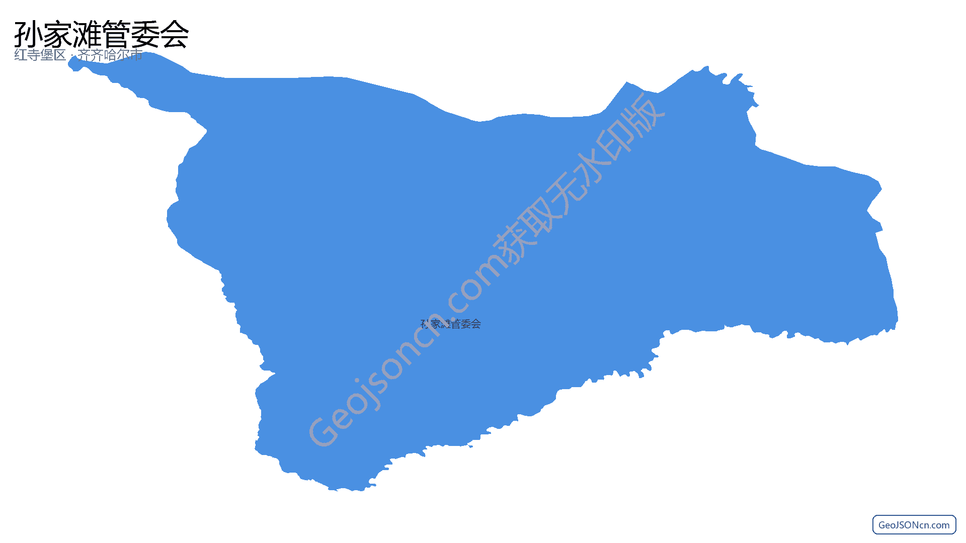 孙家滩管委会行政区划边界地图（红寺堡区·吴忠市）,提供GeoJSON、SHP矢量边界数据下载及高清地图大图(PNG/JPG) - GeoJSONcn.com