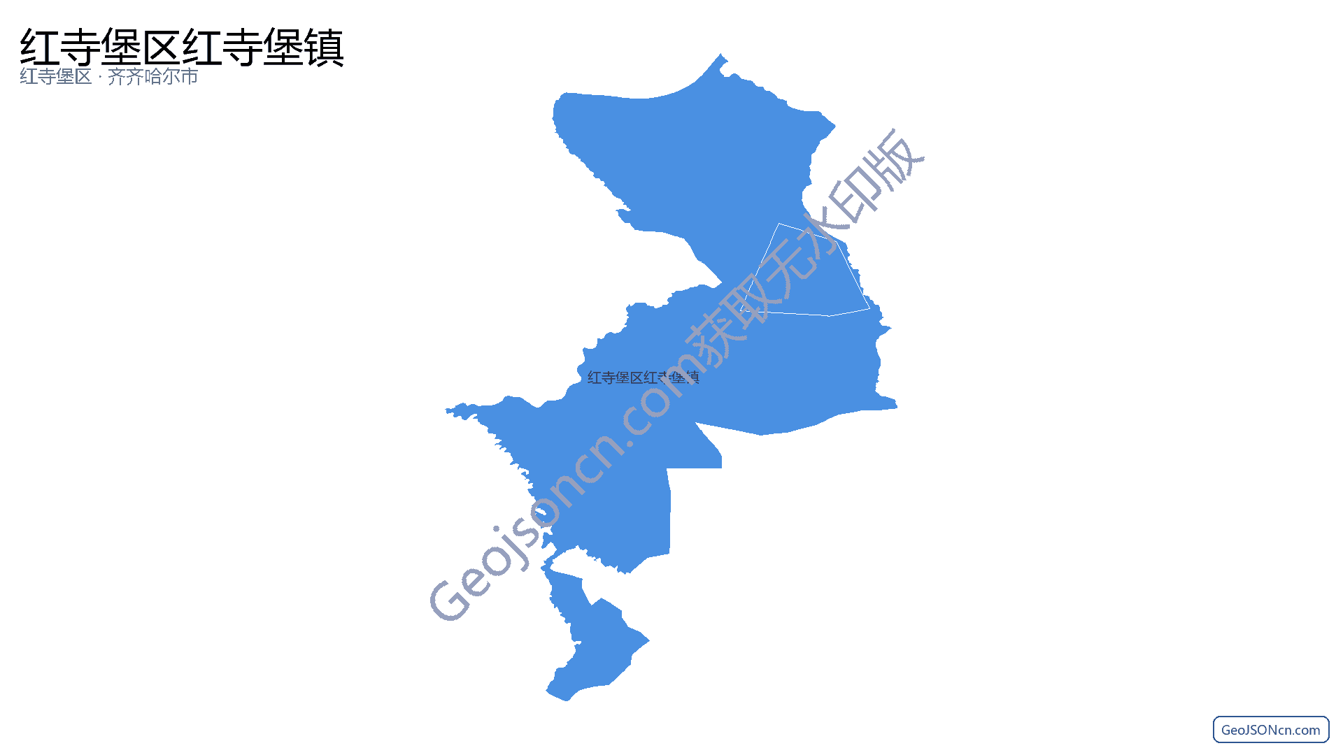 红寺堡区红寺堡镇行政区划边界地图（红寺堡区·吴忠市）,提供GeoJSON、SHP矢量边界数据下载及高清地图大图(PNG/JPG) - GeoJSONcn.com