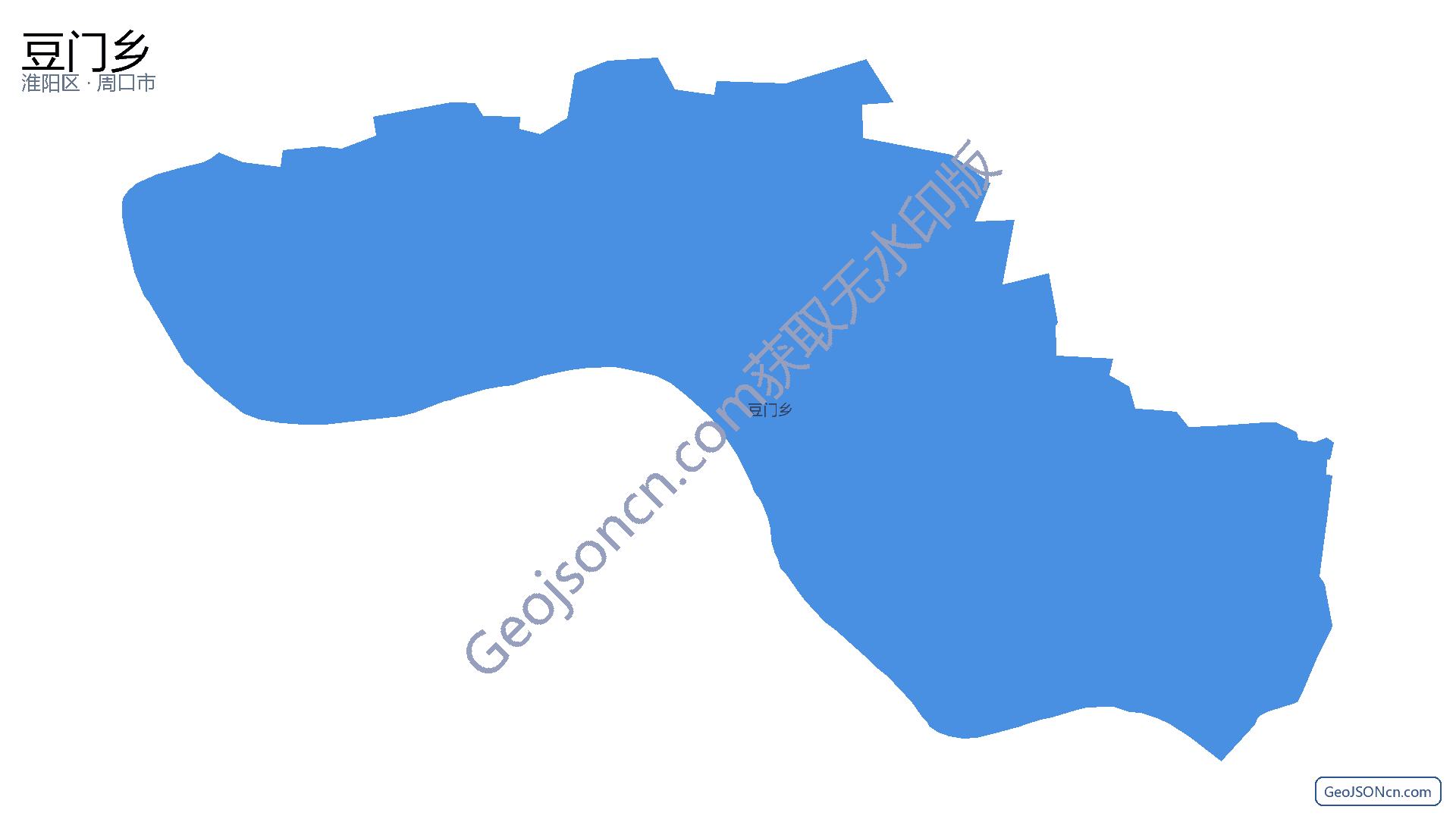 豆门乡行政区划边界地图(淮阳区·周口市),提供GeoJSON、SHP矢量边界数据下载及高清地图大图(PNG/JPG) - GeoJSONcn.com