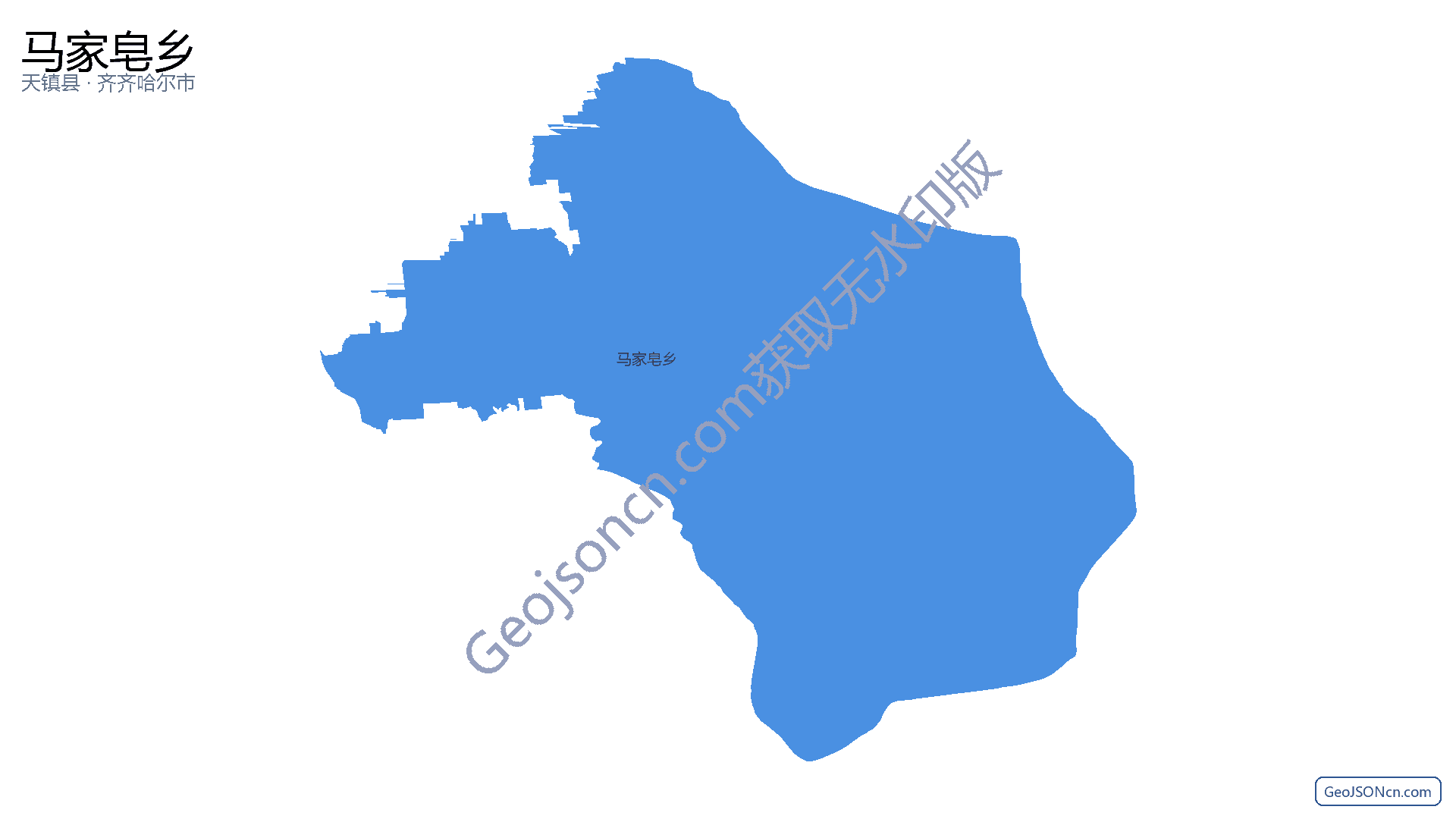 马家皂乡行政区划边界地图（天镇县·大同市）,提供GeoJSON、SHP矢量边界数据下载及高清地图大图(PNG/JPG) - GeoJSONcn.com