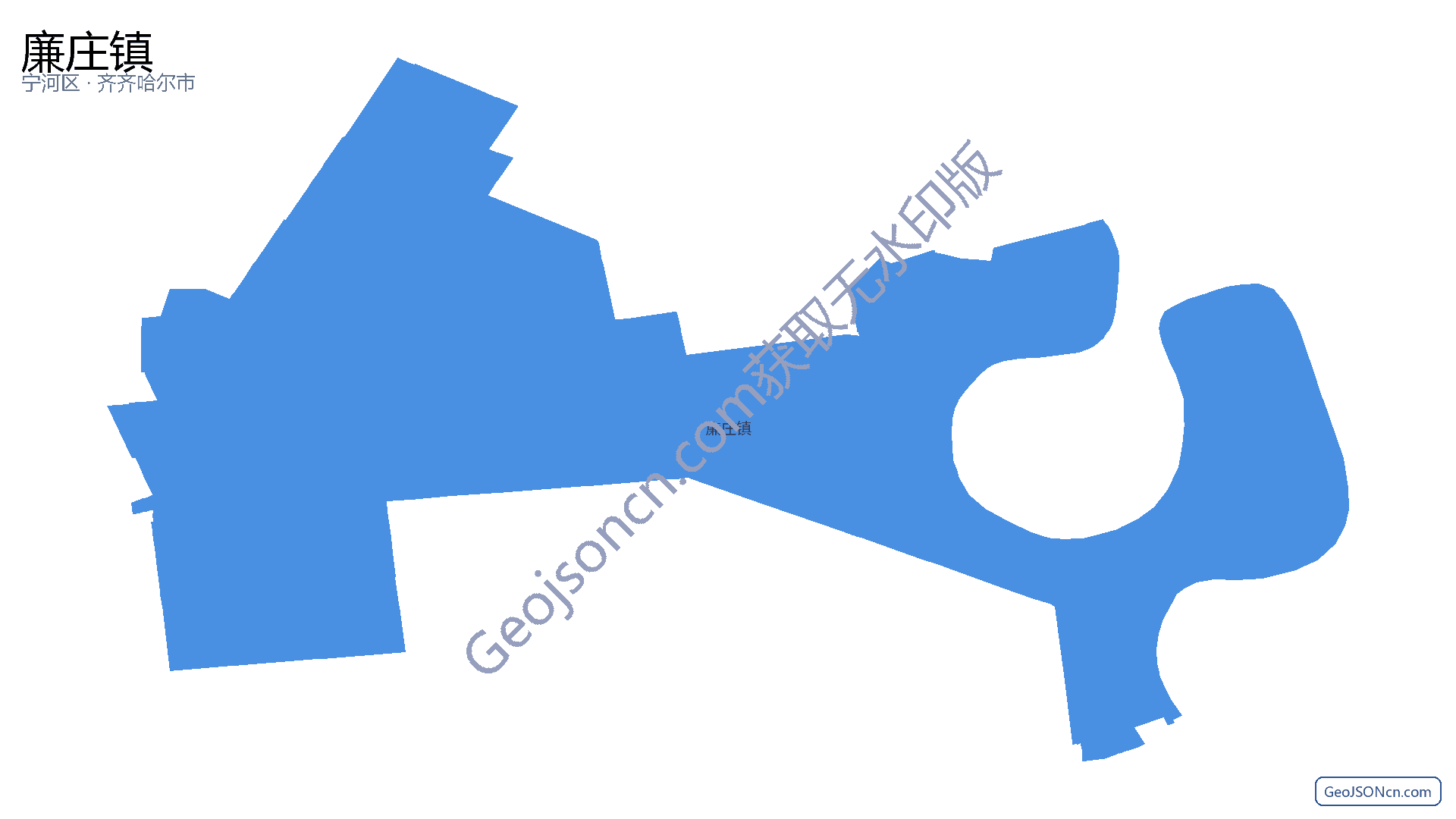 廉庄镇行政区划边界地图（宁河区·天津市）,提供GeoJSON、SHP矢量边界数据下载及高清地图大图(PNG/JPG) - GeoJSONcn.com