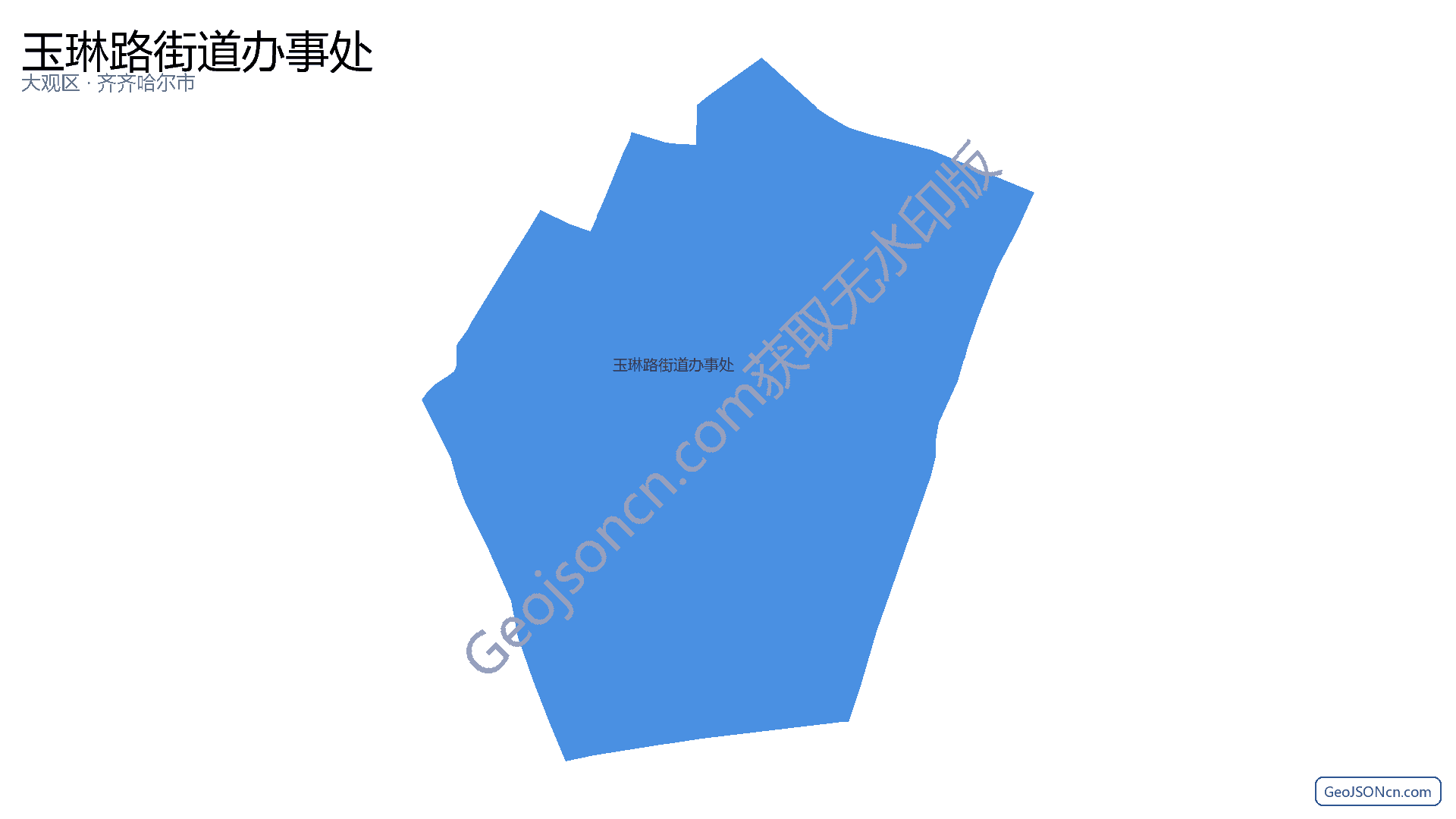 玉琳路街道办事处行政区划边界地图（大观区·安庆市）,提供GeoJSON、SHP矢量边界数据下载及高清地图大图(PNG/JPG) - GeoJSONcn.com