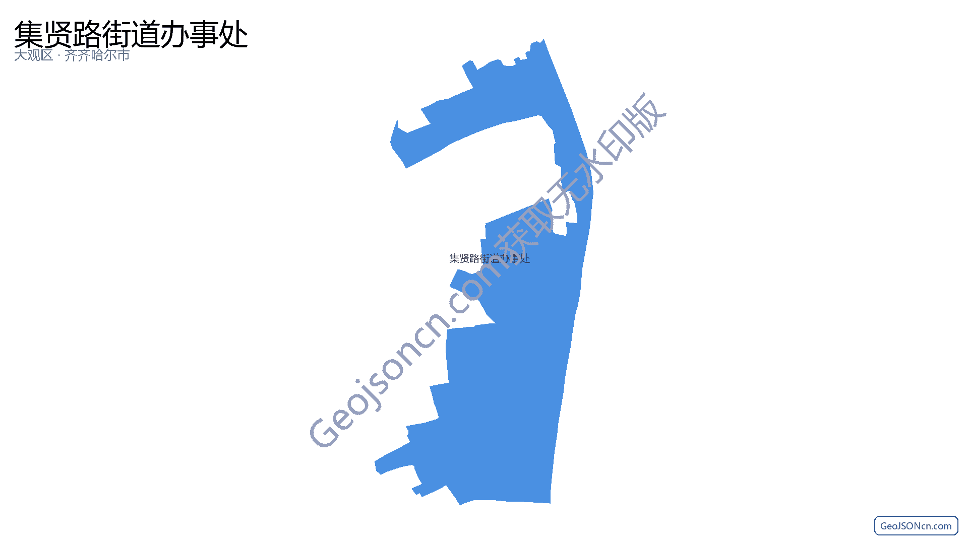 集贤路街道办事处行政区划边界地图（大观区·安庆市）,提供GeoJSON、SHP矢量边界数据下载及高清地图大图(PNG/JPG) - GeoJSONcn.com