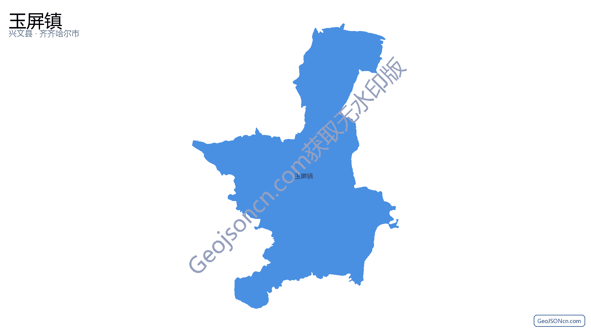 玉屏镇行政区划边界地图（兴文县·宜宾市）,提供GeoJSON、SHP矢量边界数据下载及高清地图大图(PNG/JPG) - GeoJSONcn.com