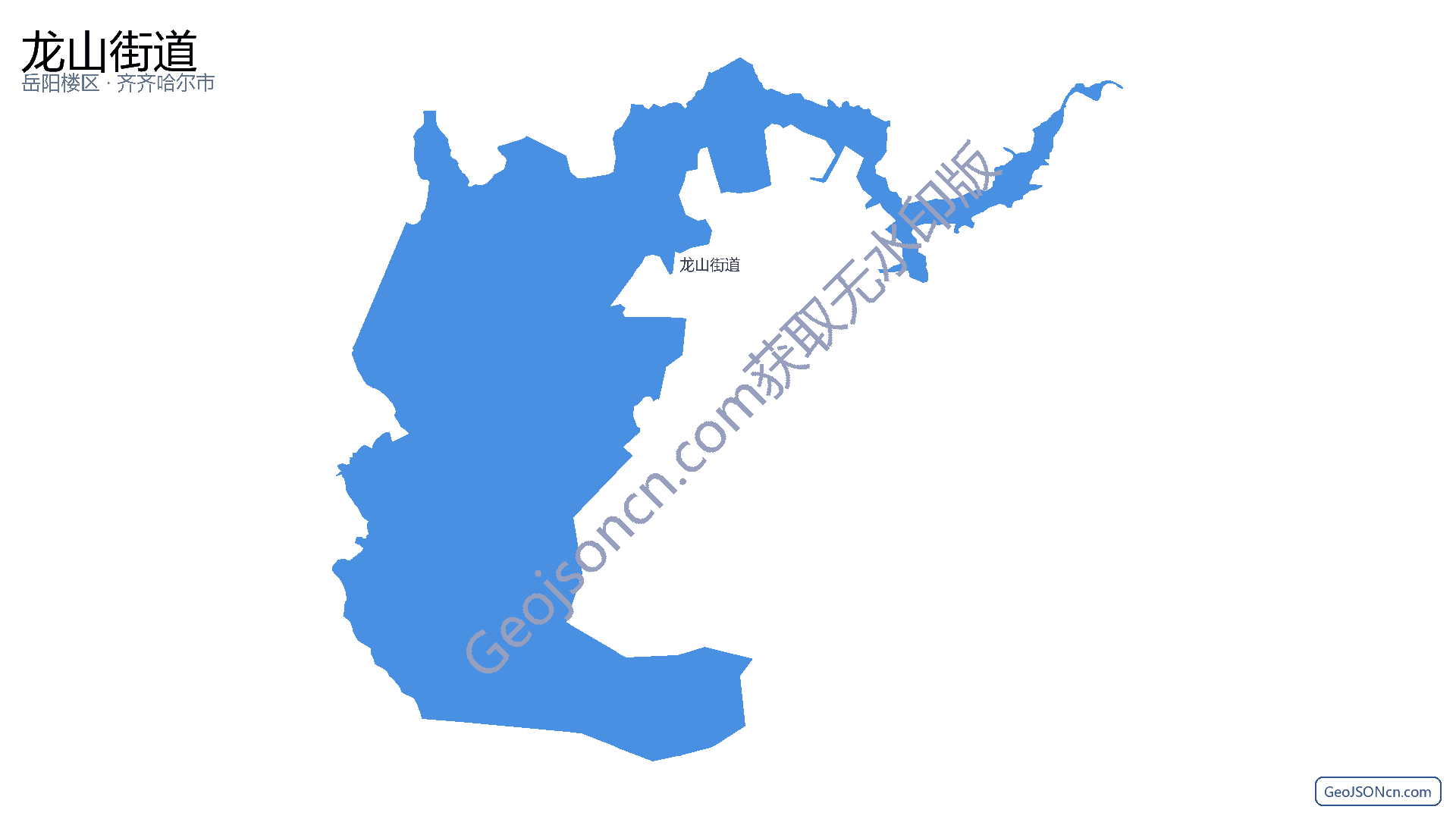 龙山街道行政区划边界地图（岳阳楼区·岳阳市）,提供GeoJSON、SHP矢量边界数据下载及高清地图大图(PNG/JPG) - GeoJSONcn.com