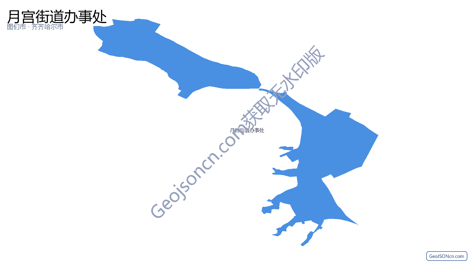 月宫街道办事处行政区划边界地图（图们市·延边朝鲜族自治州）,提供GeoJSON、SHP矢量边界数据下载及高清地图大图(PNG/JPG) - GeoJSONcn.com