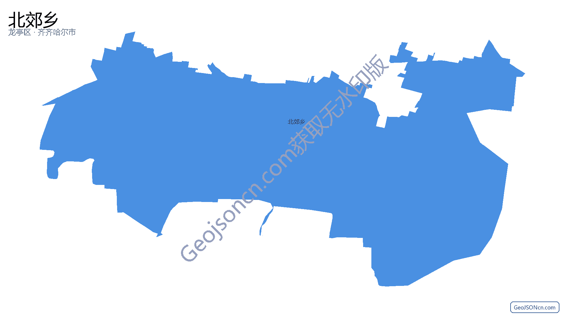 北郊乡行政区划边界地图（龙亭区·开封市）,提供GeoJSON、SHP矢量边界数据下载及高清地图大图(PNG/JPG) - GeoJSONcn.com