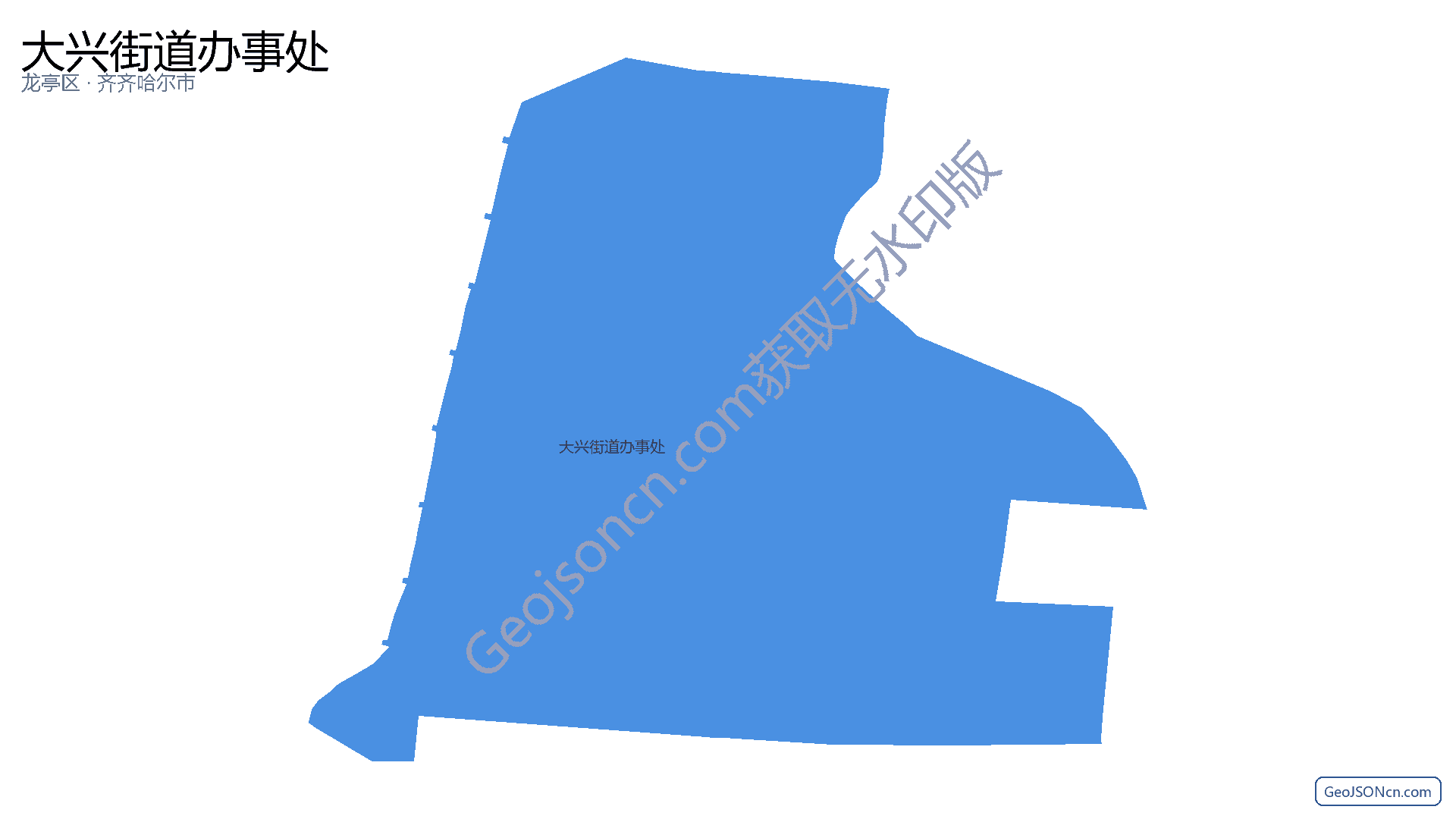 大兴街道办事处行政区划边界地图（龙亭区·开封市）,提供GeoJSON、SHP矢量边界数据下载及高清地图大图(PNG/JPG) - GeoJSONcn.com