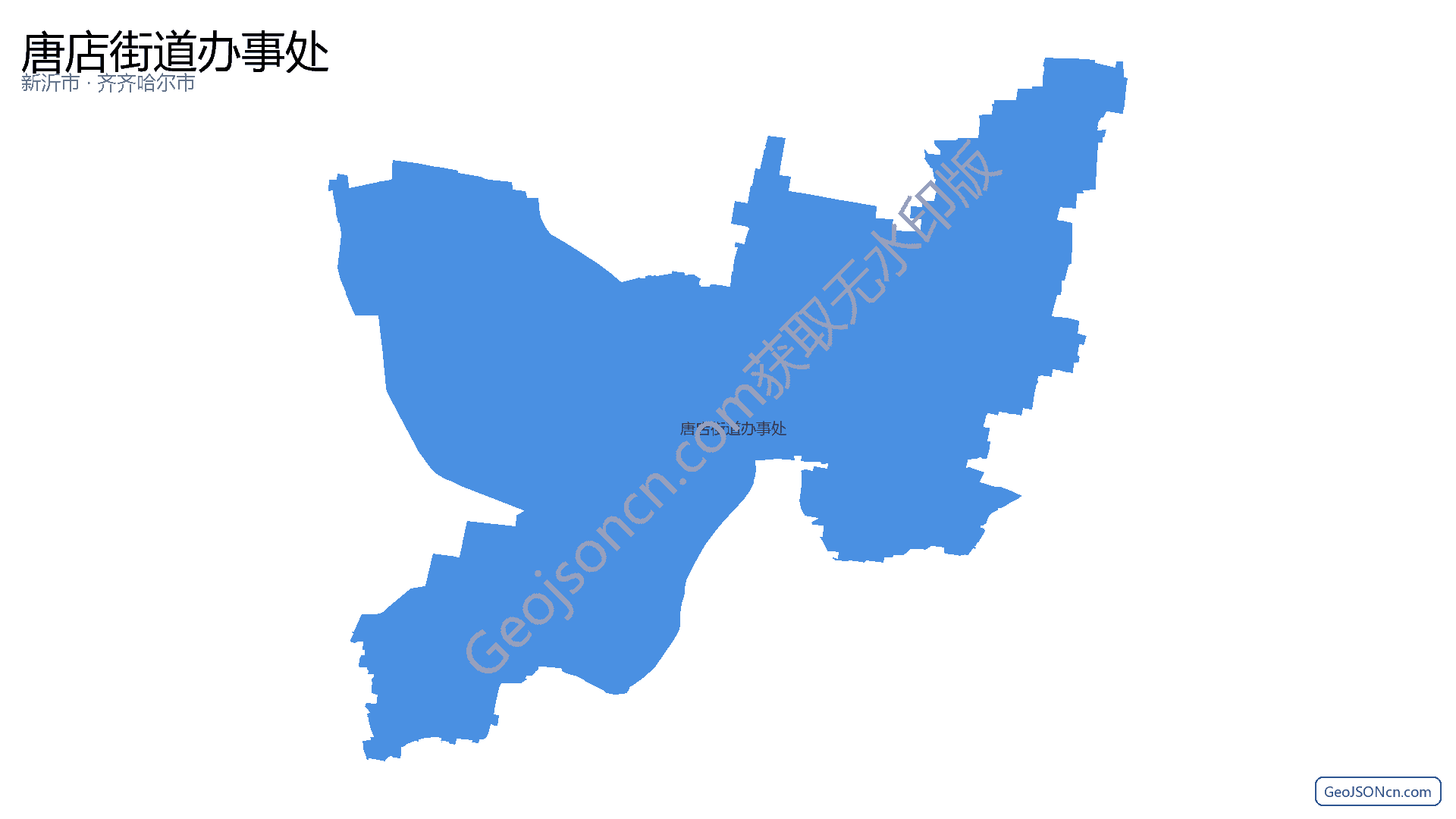 唐店街道办事处行政区划边界地图（新沂市·徐州市）,提供GeoJSON、SHP矢量边界数据下载及高清地图大图(PNG/JPG) - GeoJSONcn.com