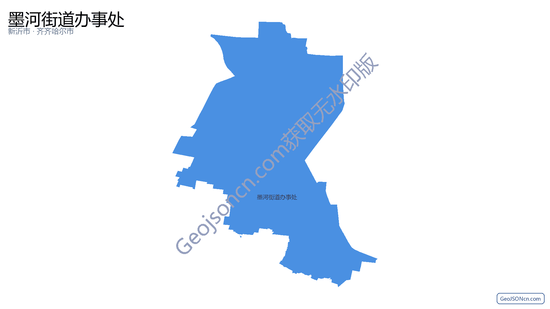 墨河街道办事处行政区划边界地图（新沂市·徐州市）,提供GeoJSON、SHP矢量边界数据下载及高清地图大图(PNG/JPG) - GeoJSONcn.com