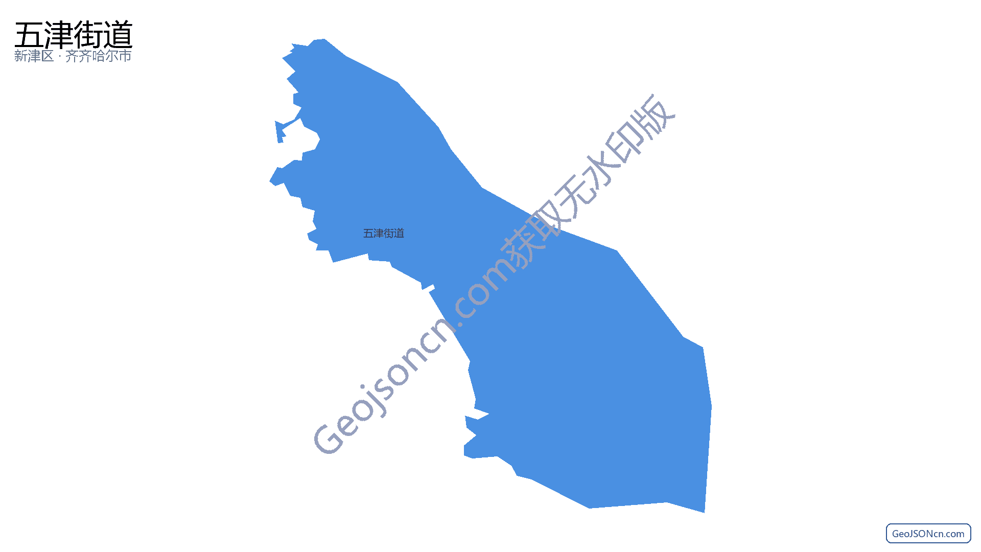 五津街道行政区划边界地图（新津区·成都市）,提供GeoJSON、SHP矢量边界数据下载及高清地图大图(PNG/JPG) - GeoJSONcn.com