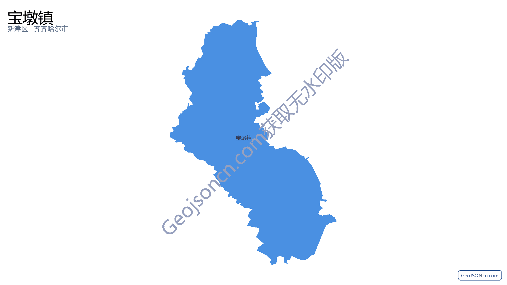 宝墩镇行政区划边界地图（新津区·成都市）,提供GeoJSON、SHP矢量边界数据下载及高清地图大图(PNG/JPG) - GeoJSONcn.com