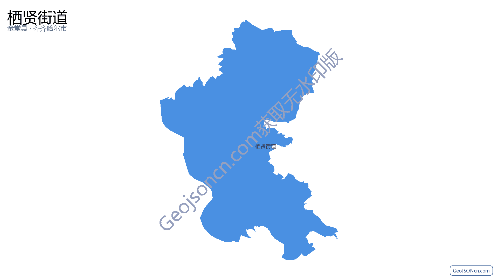 栖贤街道行政区划边界地图（金堂县·成都市）,提供GeoJSON、SHP矢量边界数据下载及高清地图大图(PNG/JPG) - GeoJSONcn.com