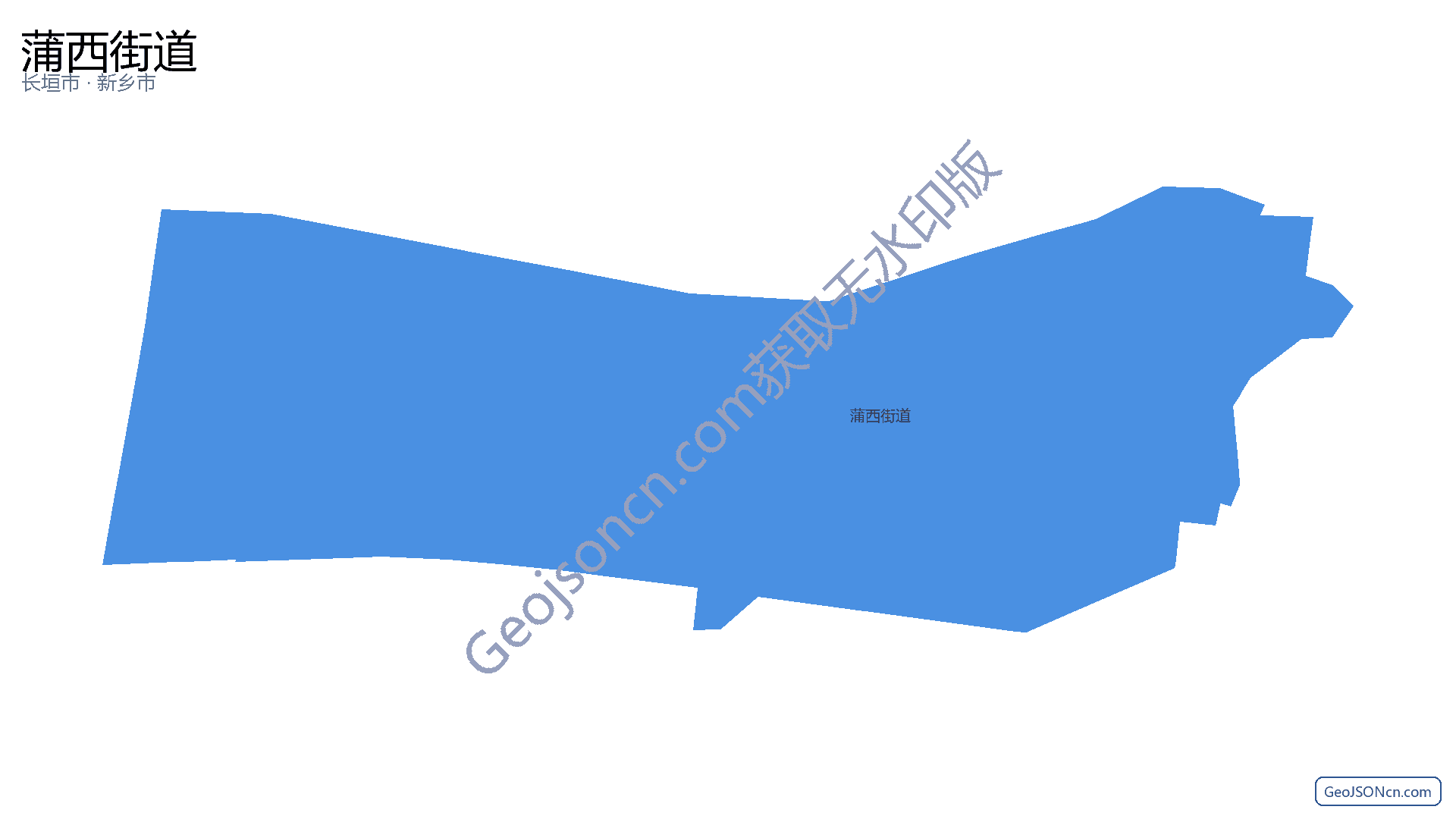 蒲西街道行政区划边界地图(长垣市·新乡市),提供GeoJSON、SHP矢量边界数据下载及高清地图大图(PNG/JPG) - GeoJSONcn.com