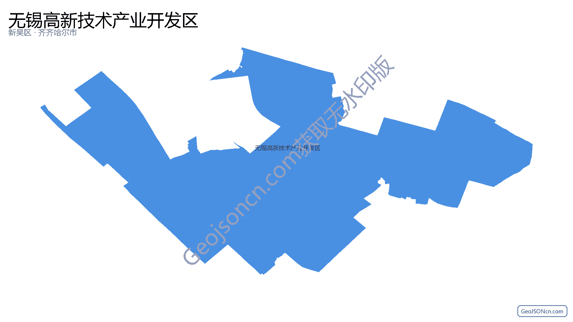 无锡高新技术产业开发区行政区划边界地图(新吴区·无锡市),提供GeoJSON、SHP矢量边界数据下载及高清地图大图(PNG/JPG) - GeoJSONcn.com
