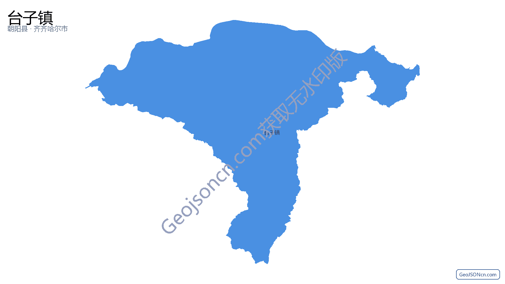 台子镇行政区划边界地图(朝阳县·朝阳市),提供GeoJSON、SHP矢量边界数据下载及高清地图大图(PNG/JPG) - GeoJSONcn.com