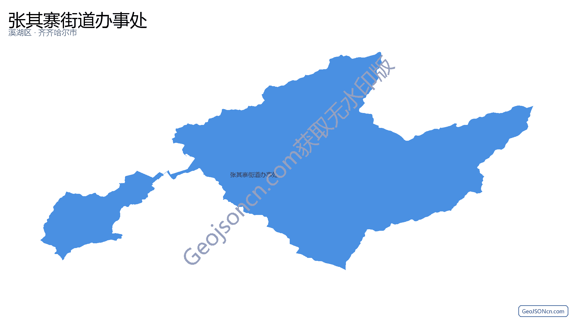 张其寨街道办事处行政区划边界地图（溪湖区·本溪市）,提供GeoJSON、SHP矢量边界数据下载及高清地图大图(PNG/JPG) - GeoJSONcn.com