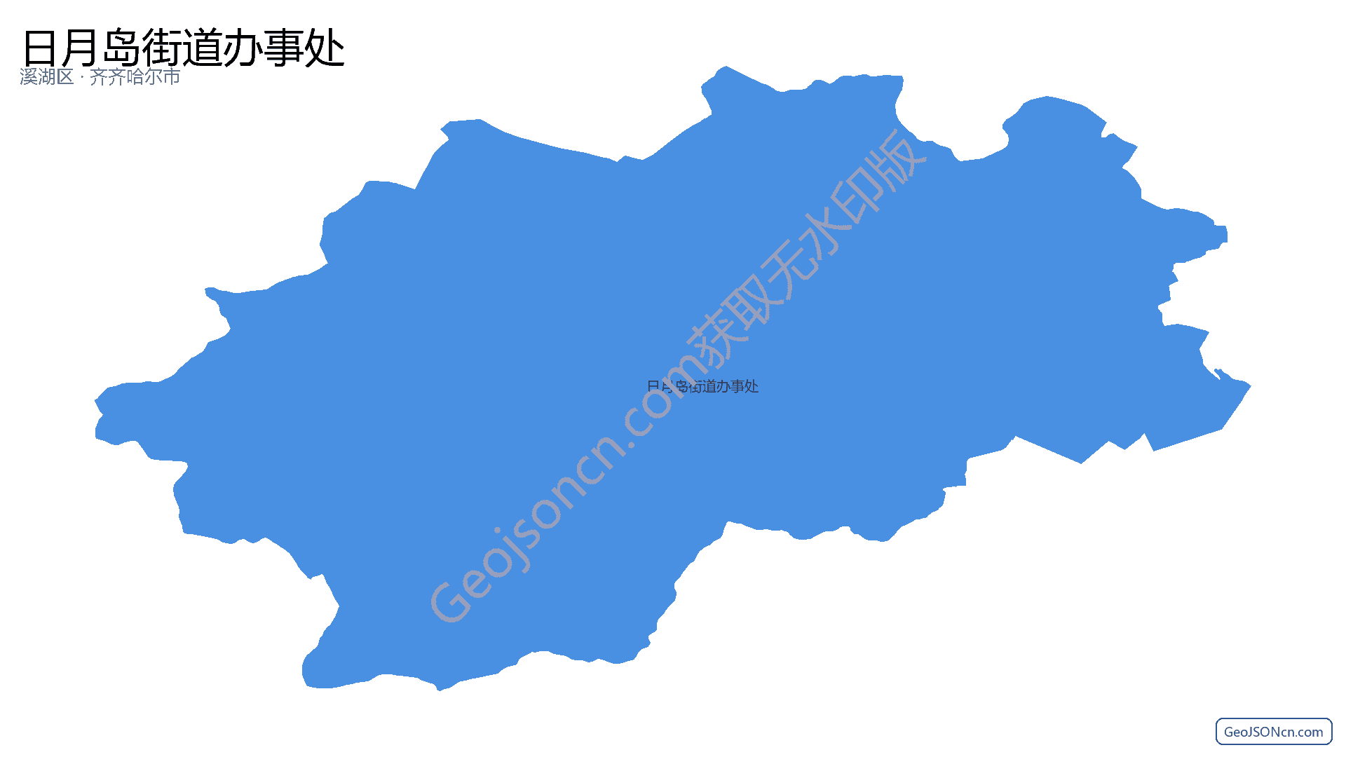 日月岛街道办事处行政区划边界地图（溪湖区·本溪市）,提供GeoJSON、SHP矢量边界数据下载及高清地图大图(PNG/JPG) - GeoJSONcn.com