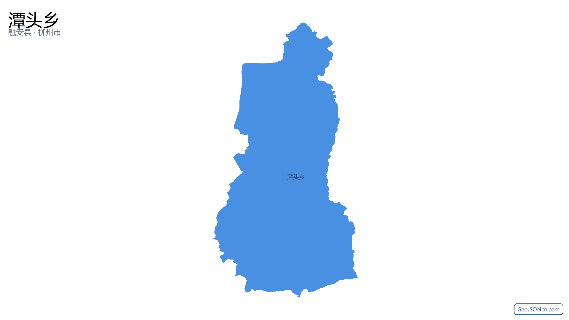 潭头乡行政区划边界地图(融安县·柳州市),提供GeoJSON、SHP矢量边界数据下载及高清地图大图(PNG/JPG) - GeoJSONcn.com