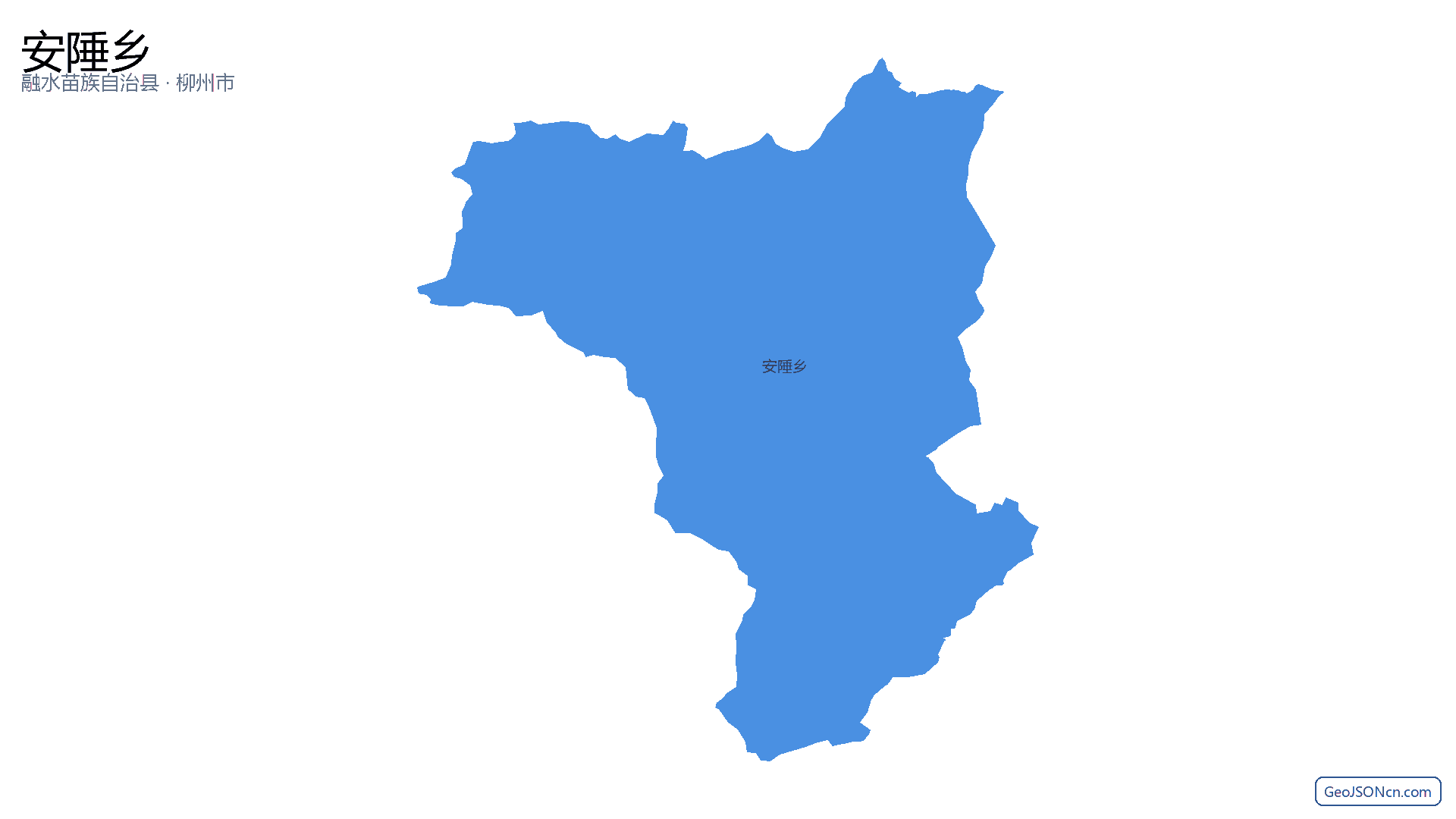安陲乡行政区划边界地图（融水苗族自治县·柳州市）,提供GeoJSON、SHP矢量边界数据下载及高清地图大图(PNG/JPG) - GeoJSONcn.com