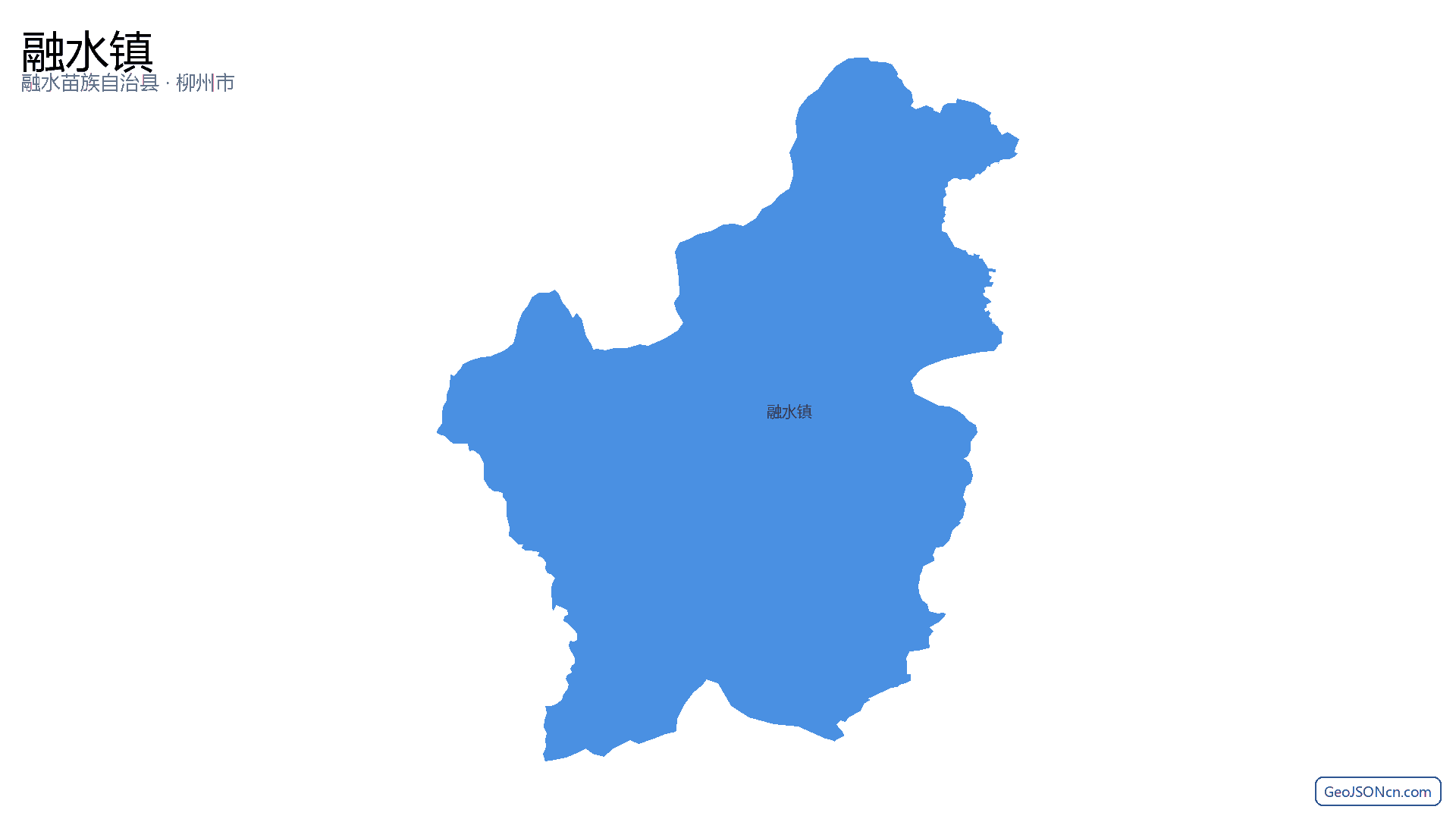 融水镇行政区划边界地图（融水苗族自治县·柳州市）,提供GeoJSON、SHP矢量边界数据下载及高清地图大图(PNG/JPG) - GeoJSONcn.com