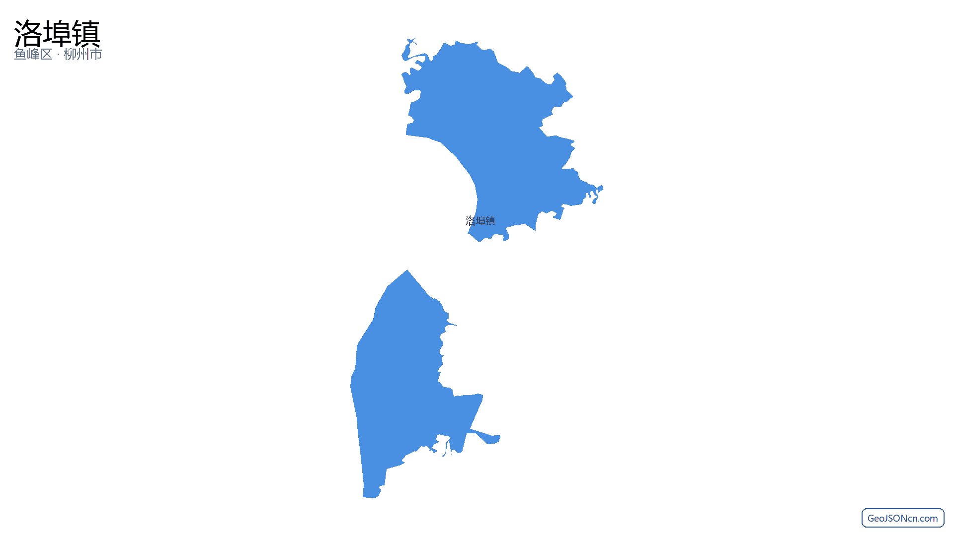 洛埠镇行政区划边界地图(鱼峰区·柳州市),提供GeoJSON、SHP矢量边界数据下载及高清地图大图(PNG/JPG) - GeoJSONcn.com