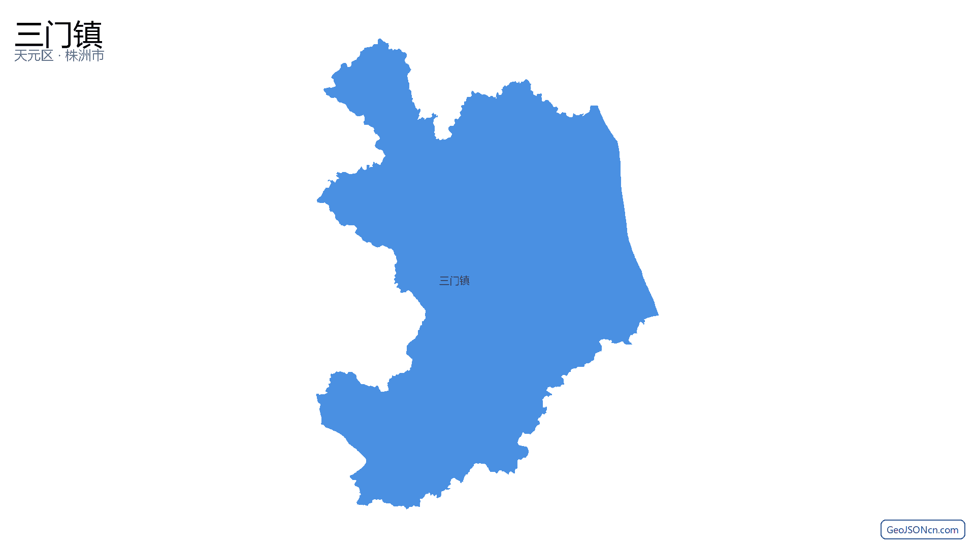 三门镇行政区划边界地图（天元区·株洲市）,提供GeoJSON、SHP矢量边界数据下载及高清地图大图(PNG/JPG) - GeoJSONcn.com