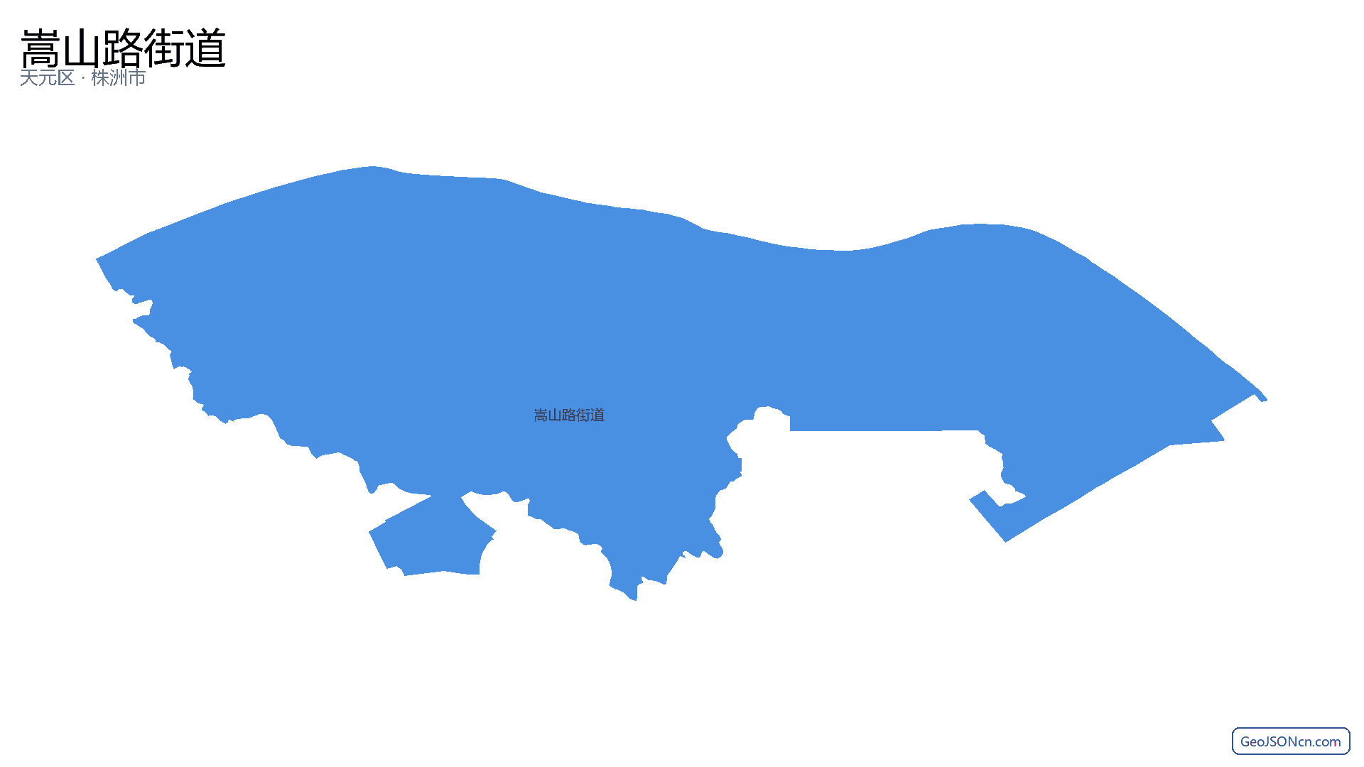 嵩山路街道行政区划边界地图（天元区·株洲市）,提供GeoJSON、SHP矢量边界数据下载及高清地图大图(PNG/JPG) - GeoJSONcn.com