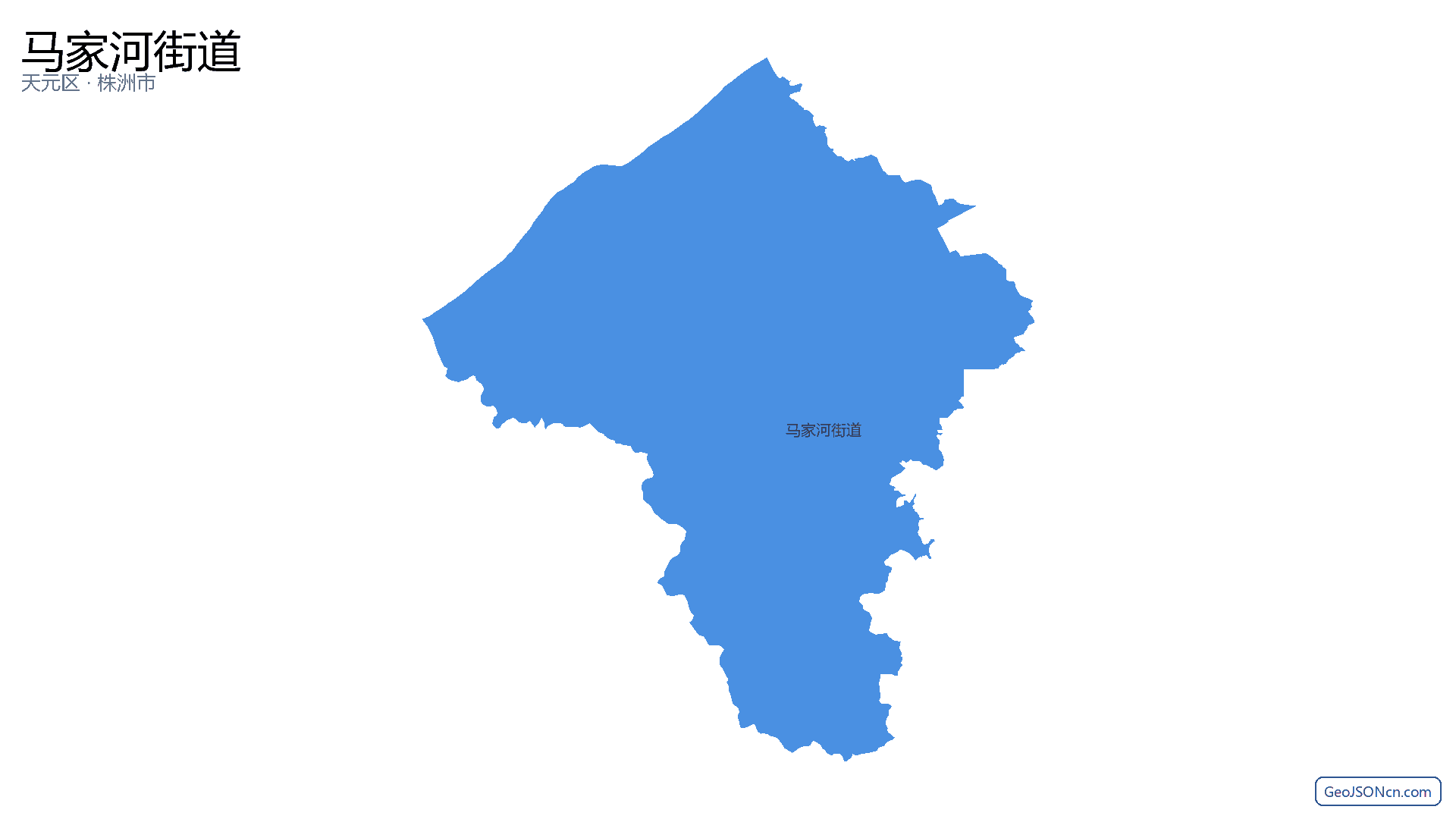 马家河街道行政区划边界地图(天元区·株洲市),提供GeoJSON、SHP矢量边界数据下载及高清地图大图(PNG/JPG) - GeoJSONcn.com