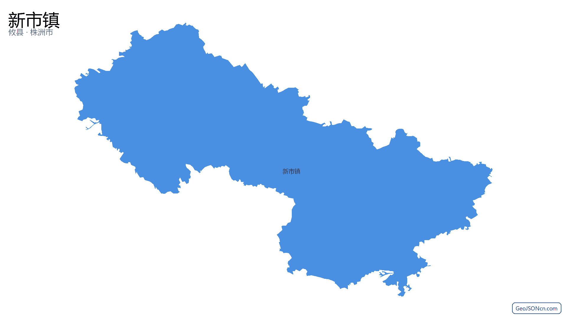 新市镇行政区划边界地图(攸县·株洲市),提供GeoJSON、SHP矢量边界数据下载及高清地图大图(PNG/JPG) - GeoJSONcn.com