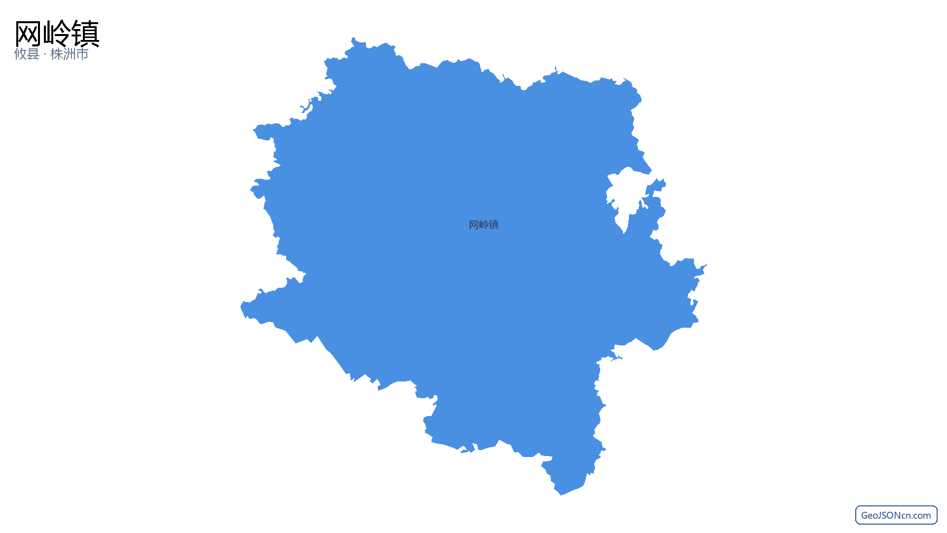 网岭镇行政区划边界地图（攸县·株洲市）,提供GeoJSON、SHP矢量边界数据下载及高清地图大图(PNG/JPG) - GeoJSONcn.com