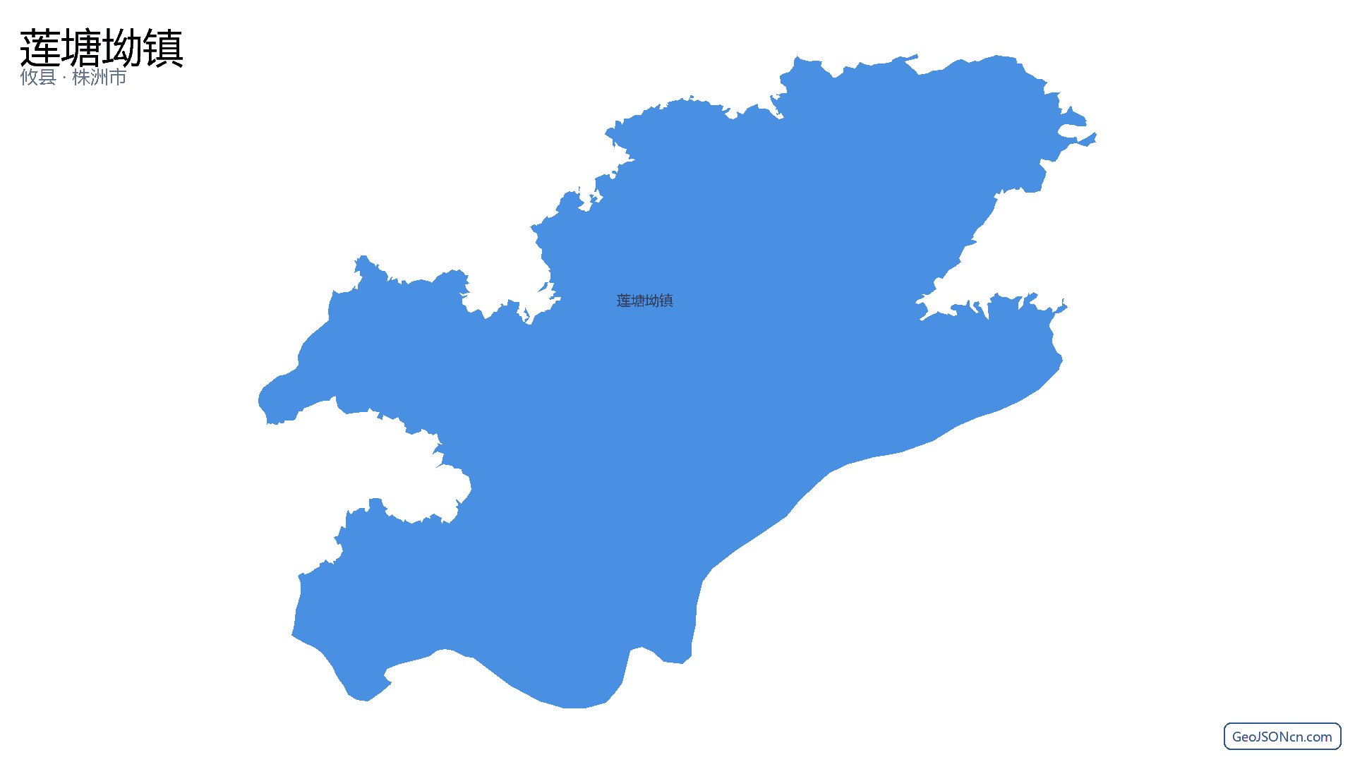莲塘坳镇行政区划边界地图（攸县·株洲市）,提供GeoJSON、SHP矢量边界数据下载及高清地图大图(PNG/JPG) - GeoJSONcn.com