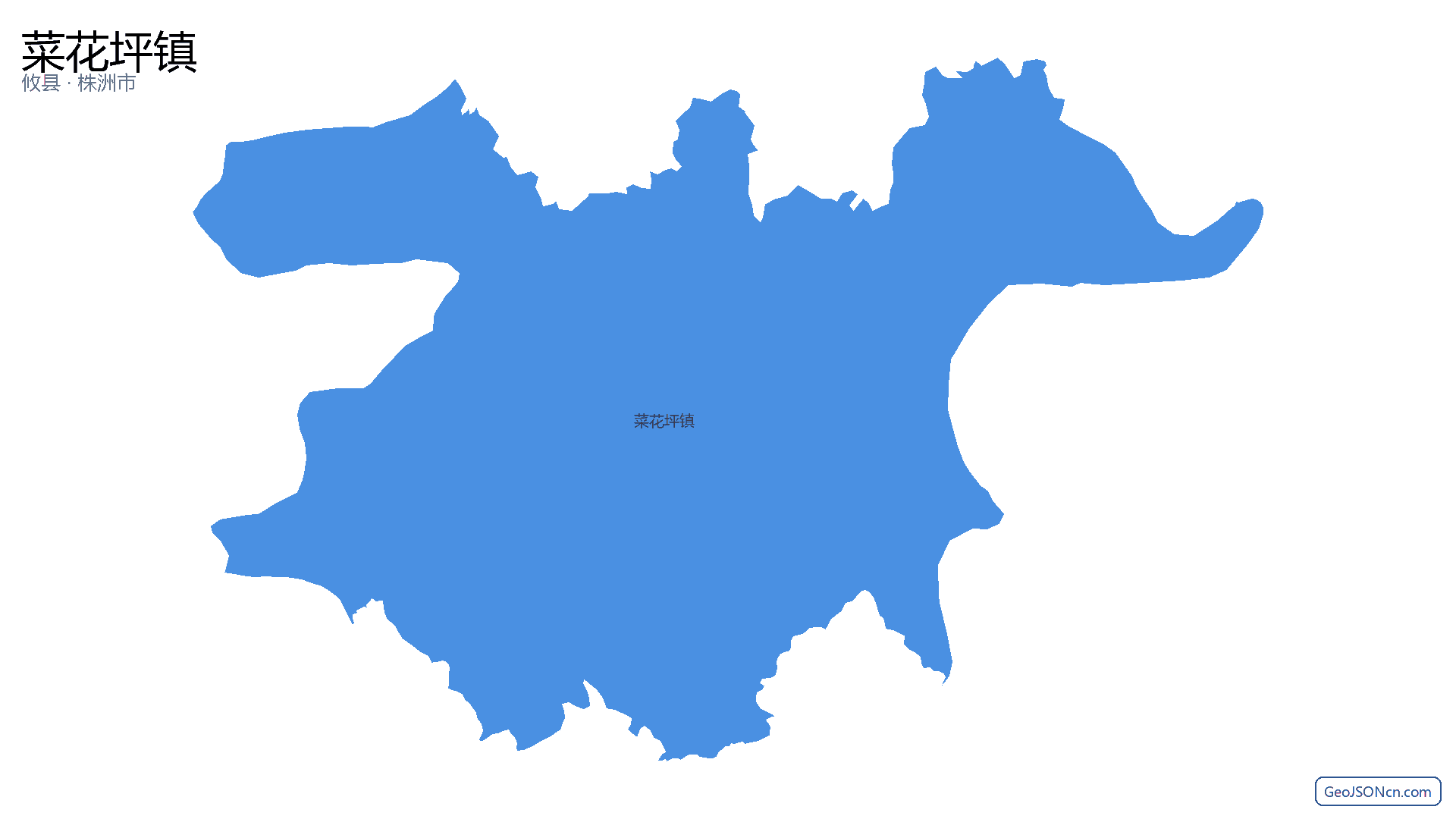 菜花坪镇行政区划边界地图(攸县·株洲市),提供GeoJSON、SHP矢量边界数据下载及高清地图大图(PNG/JPG) - GeoJSONcn.com